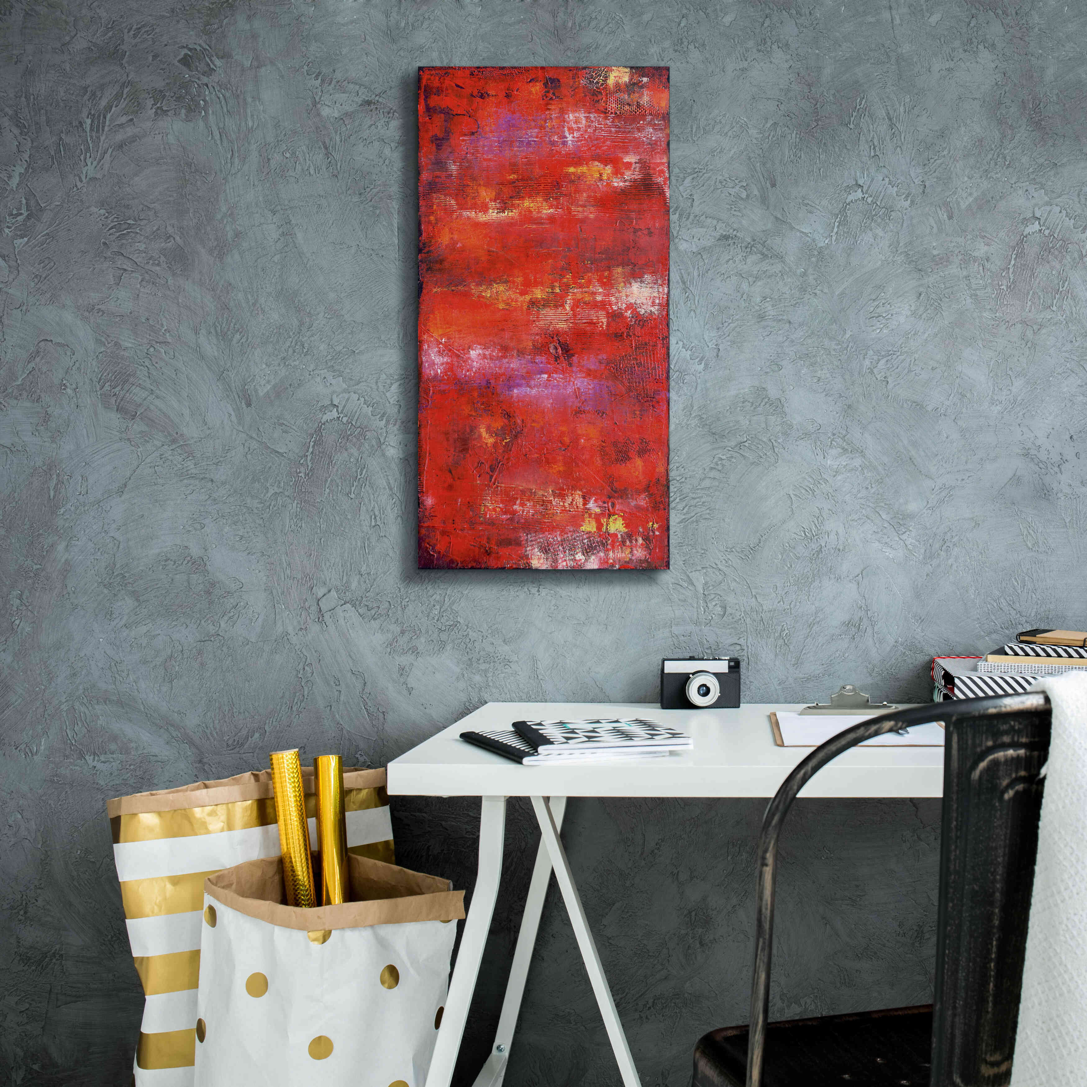 'Red Door II' by Erin Ashley, Giclee Canvas Wall Art,12 x 24