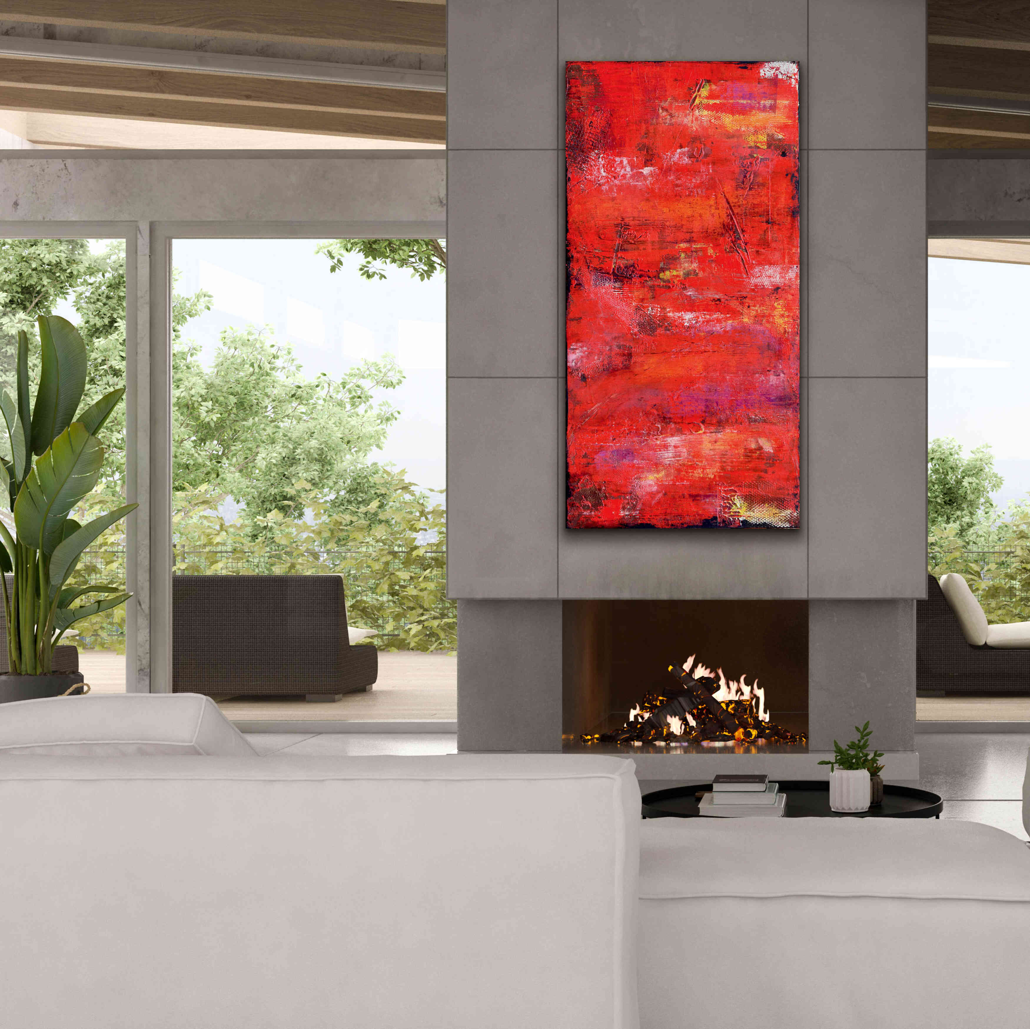 'Red Door I' by Erin Ashley, Giclee Canvas Wall Art,30 x 60
