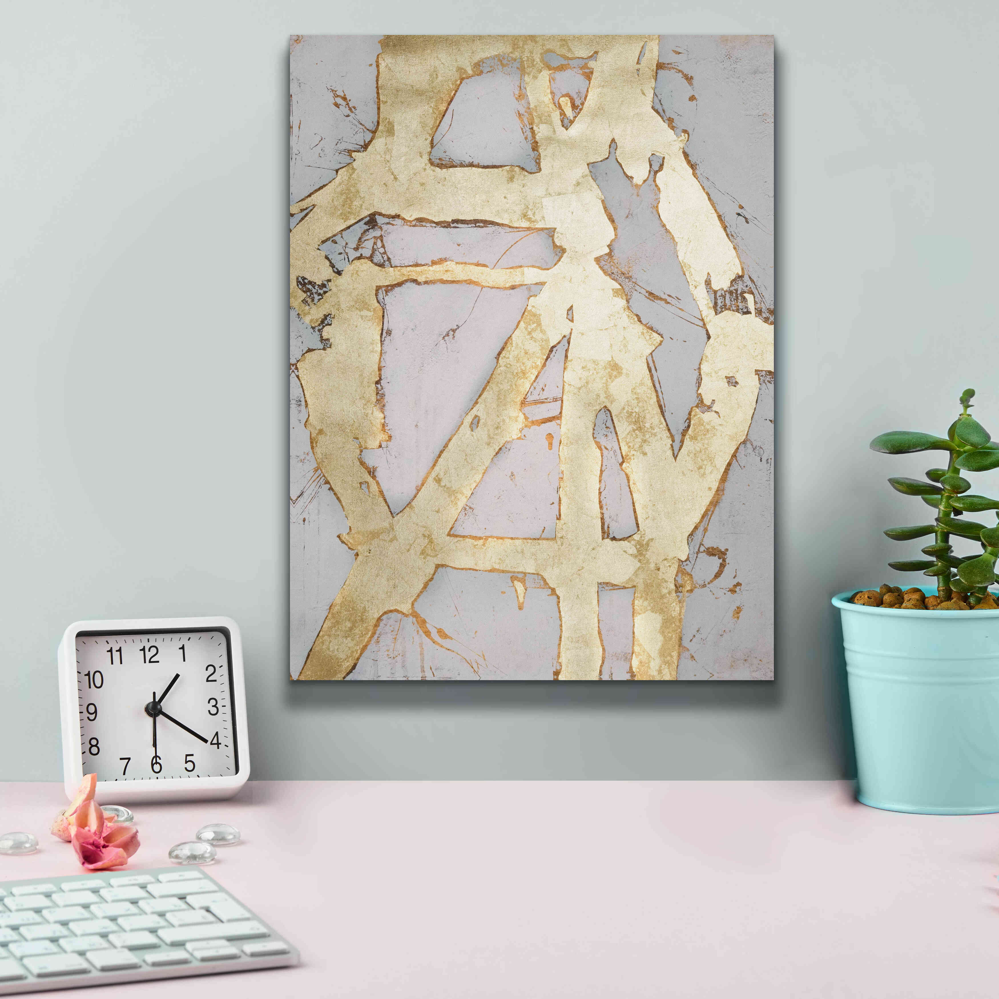 'Ace of Spades in Gold I' by Erin Ashley, Giclee Canvas Wall Art,12 x 16