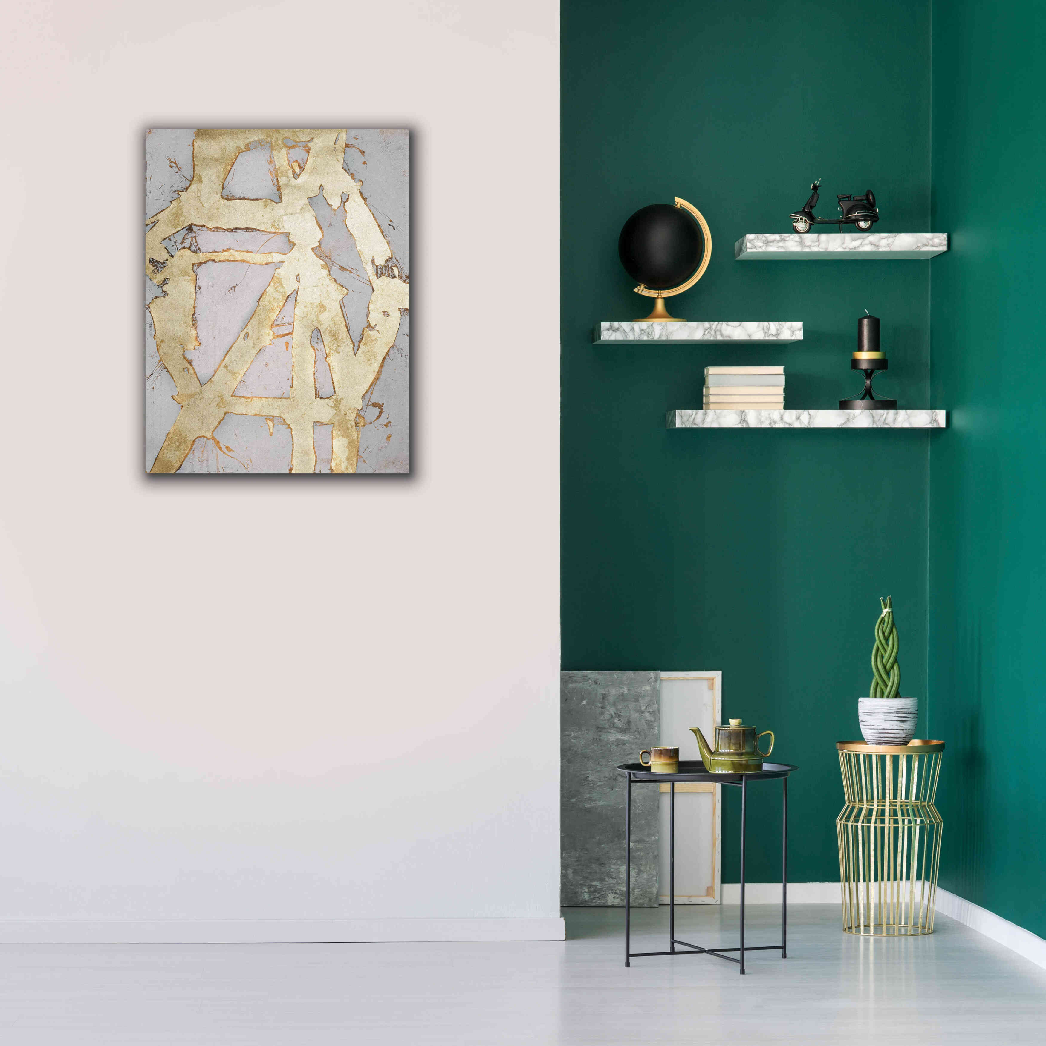 'Ace of Spades in Gold I' by Erin Ashley, Giclee Canvas Wall Art,26 x 34