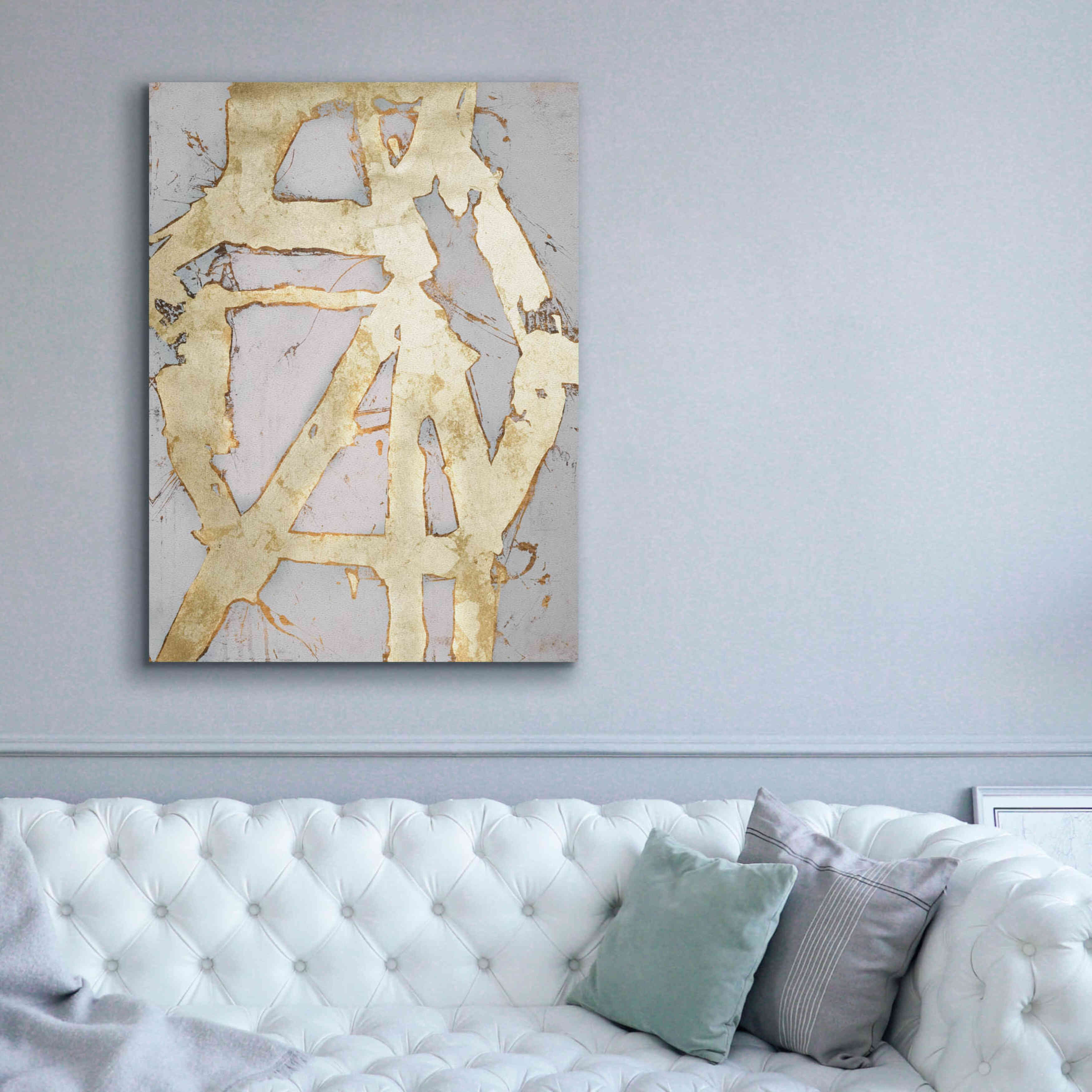 'Ace of Spades in Gold I' by Erin Ashley, Giclee Canvas Wall Art,40 x 54