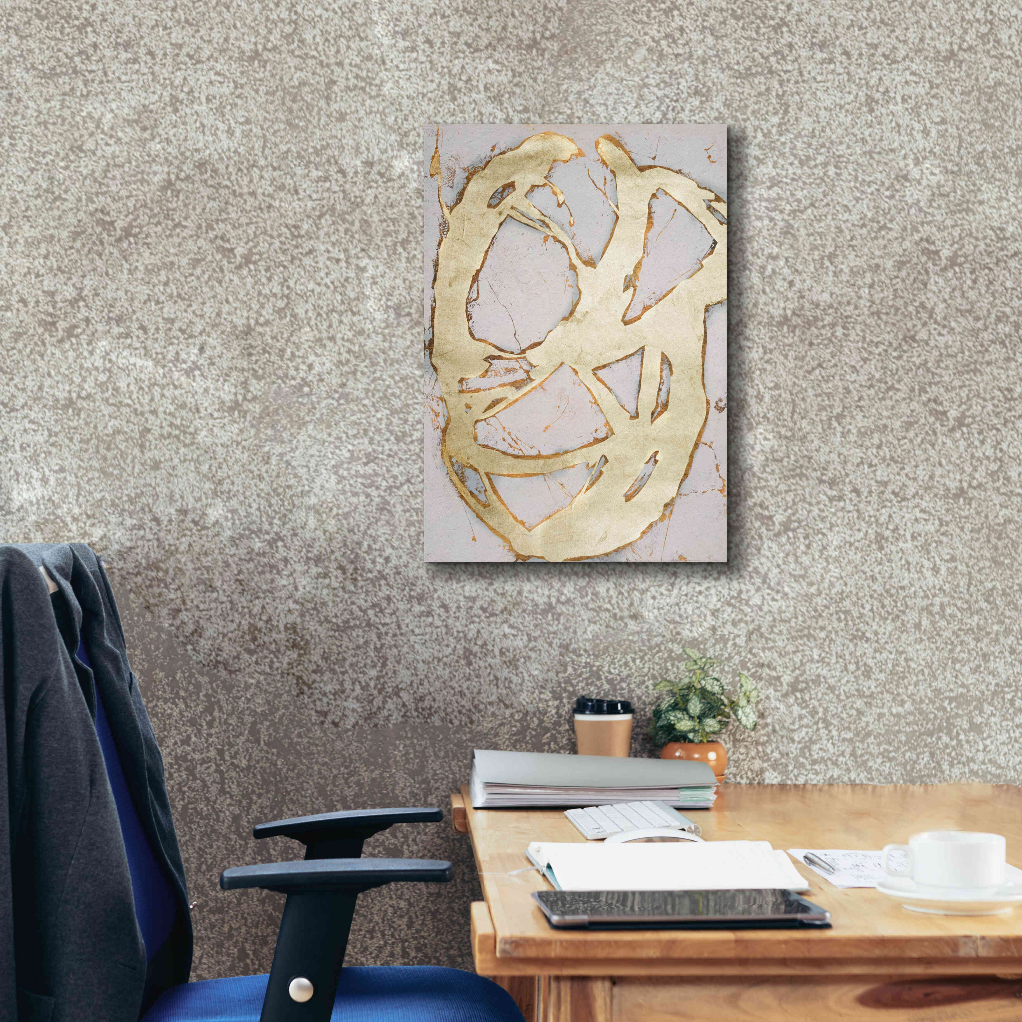 'Ace of Spades in Gold II' by Erin Ashley, Giclee Canvas Wall Art,18 x 26