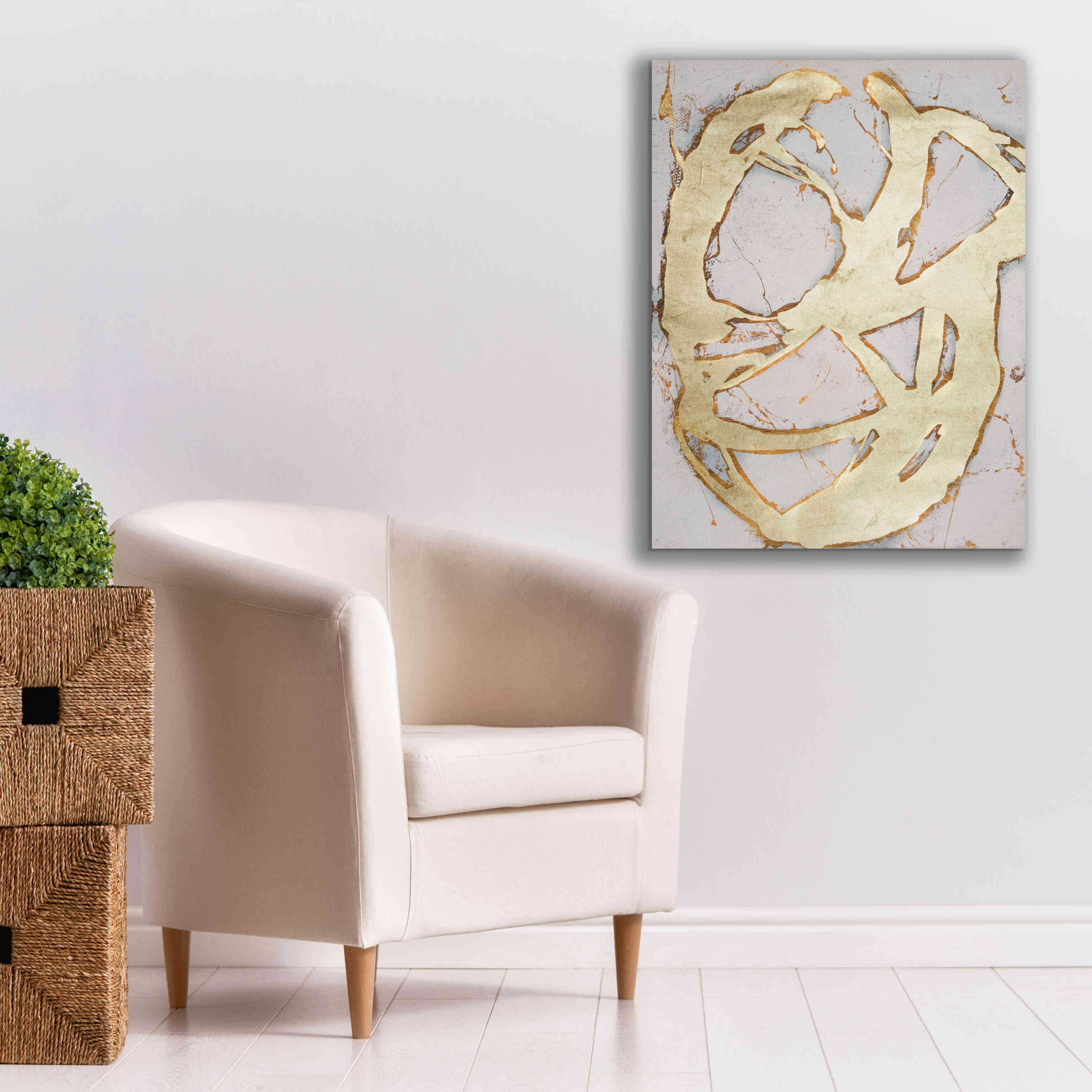 'Ace of Spades in Gold II' by Erin Ashley, Giclee Canvas Wall Art,26 x 34