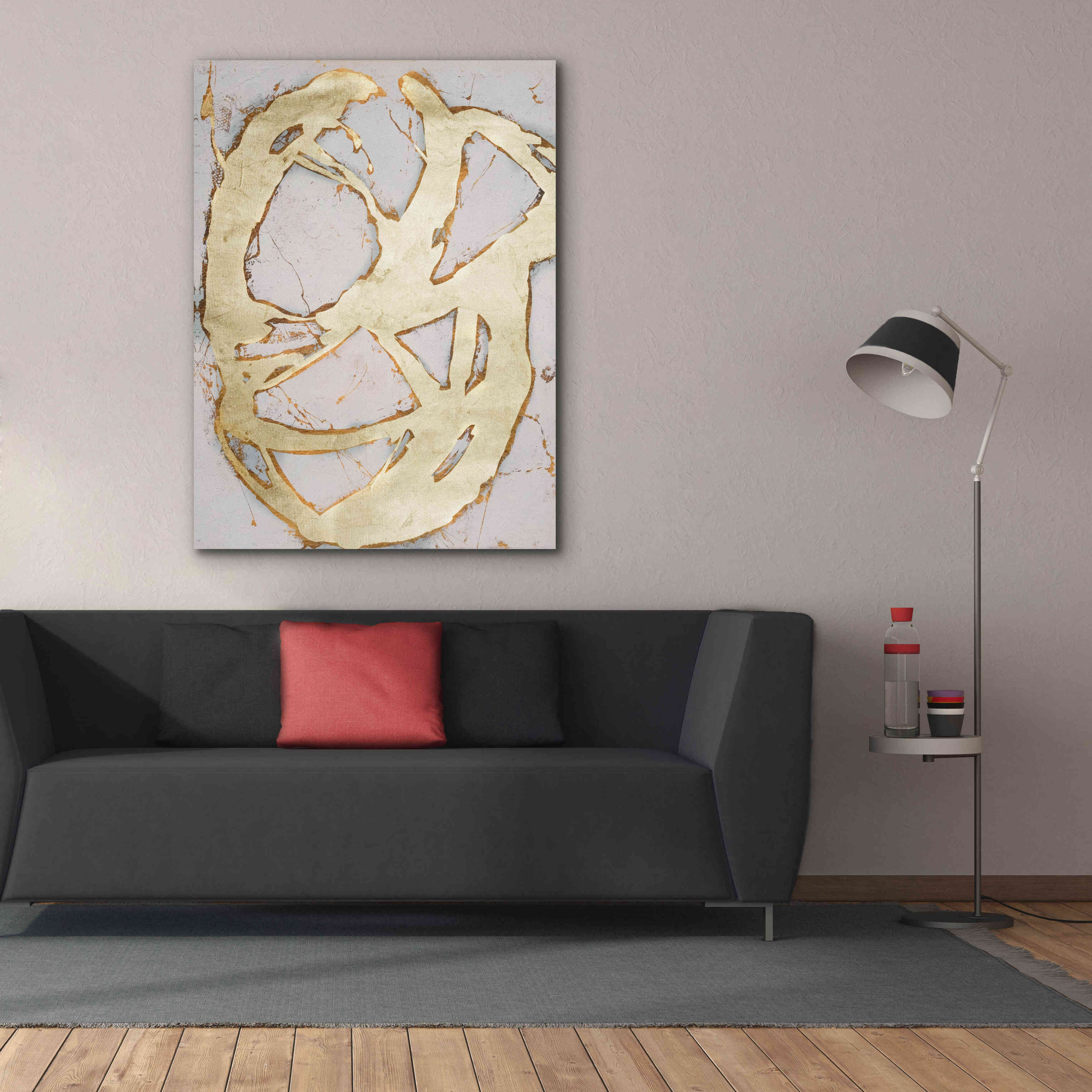 'Ace of Spades in Gold II' by Erin Ashley, Giclee Canvas Wall Art,40 x 54