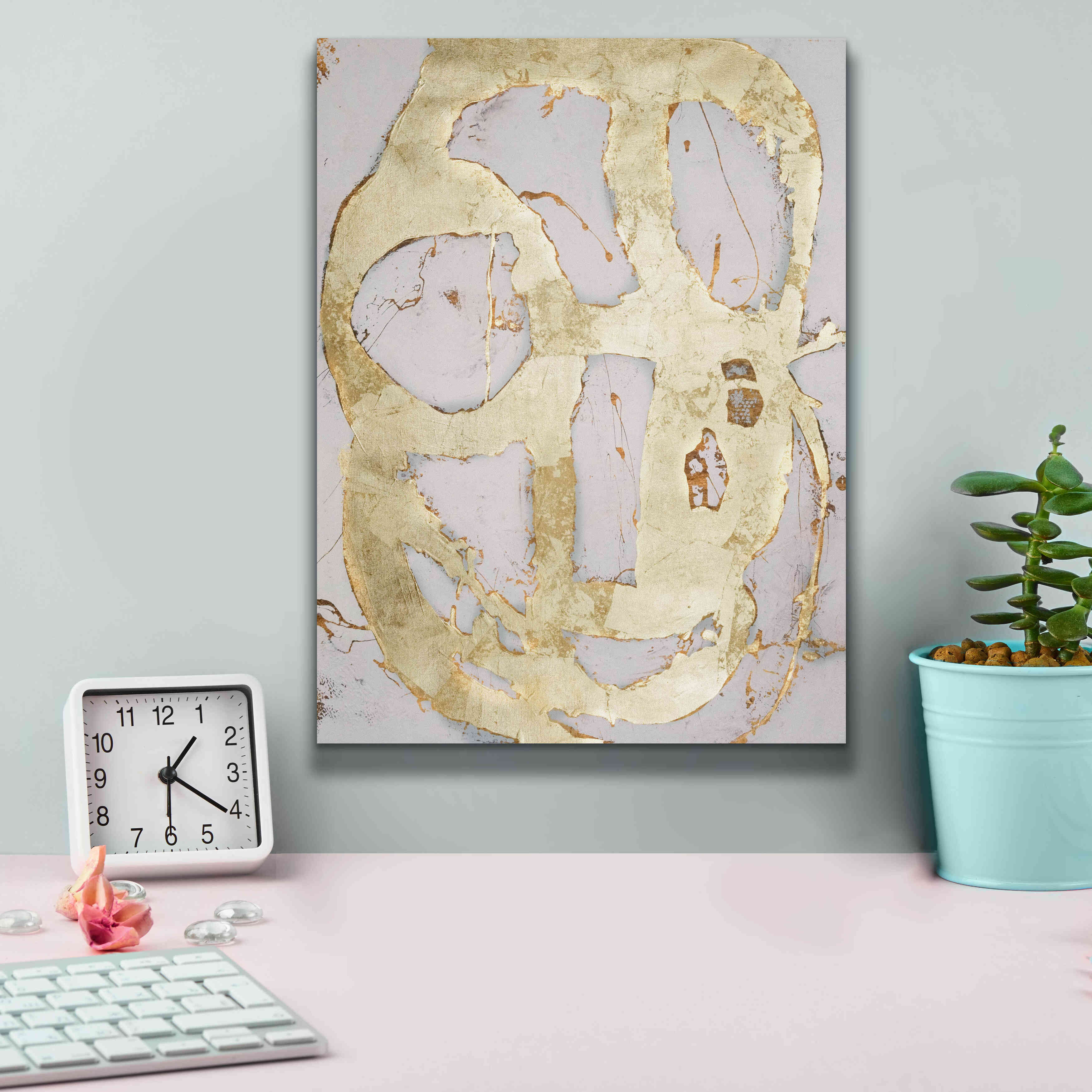 'Ace of Spades in Gold III' by Erin Ashley, Giclee Canvas Wall Art,12 x 16