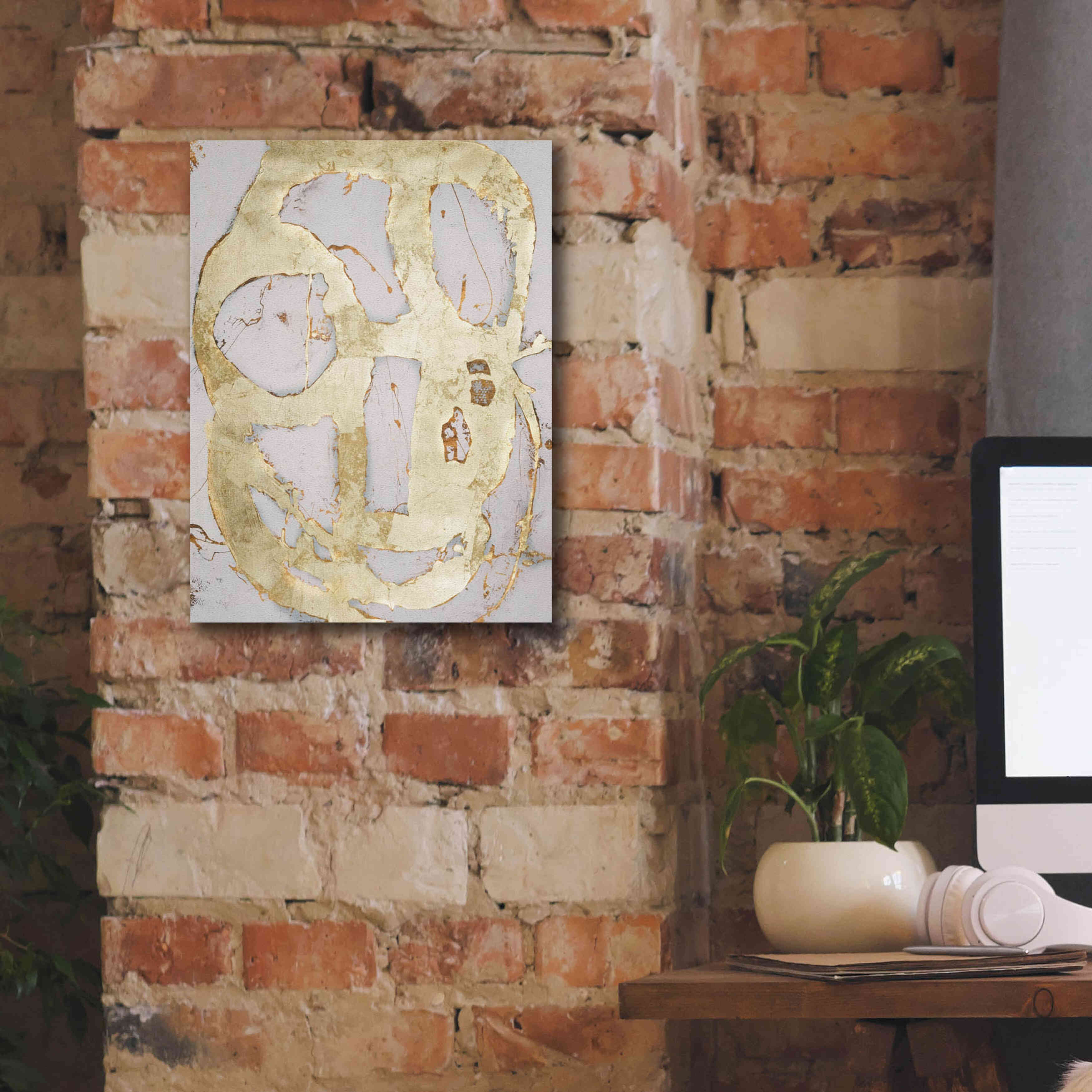 'Ace of Spades in Gold III' by Erin Ashley, Giclee Canvas Wall Art,12 x 16