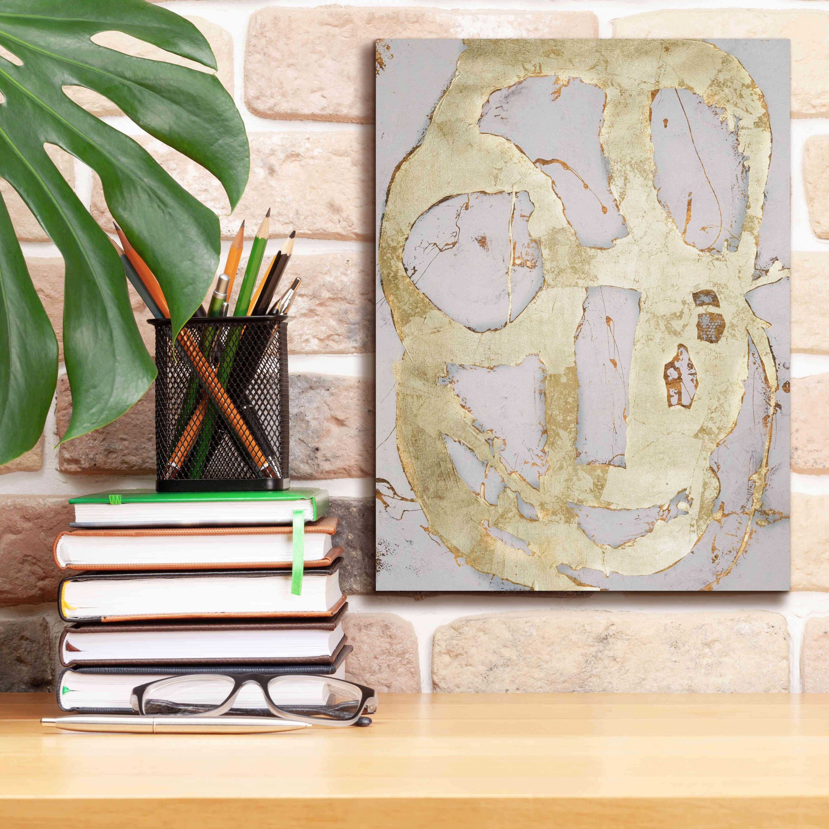 'Ace of Spades in Gold III' by Erin Ashley, Giclee Canvas Wall Art,12 x 16