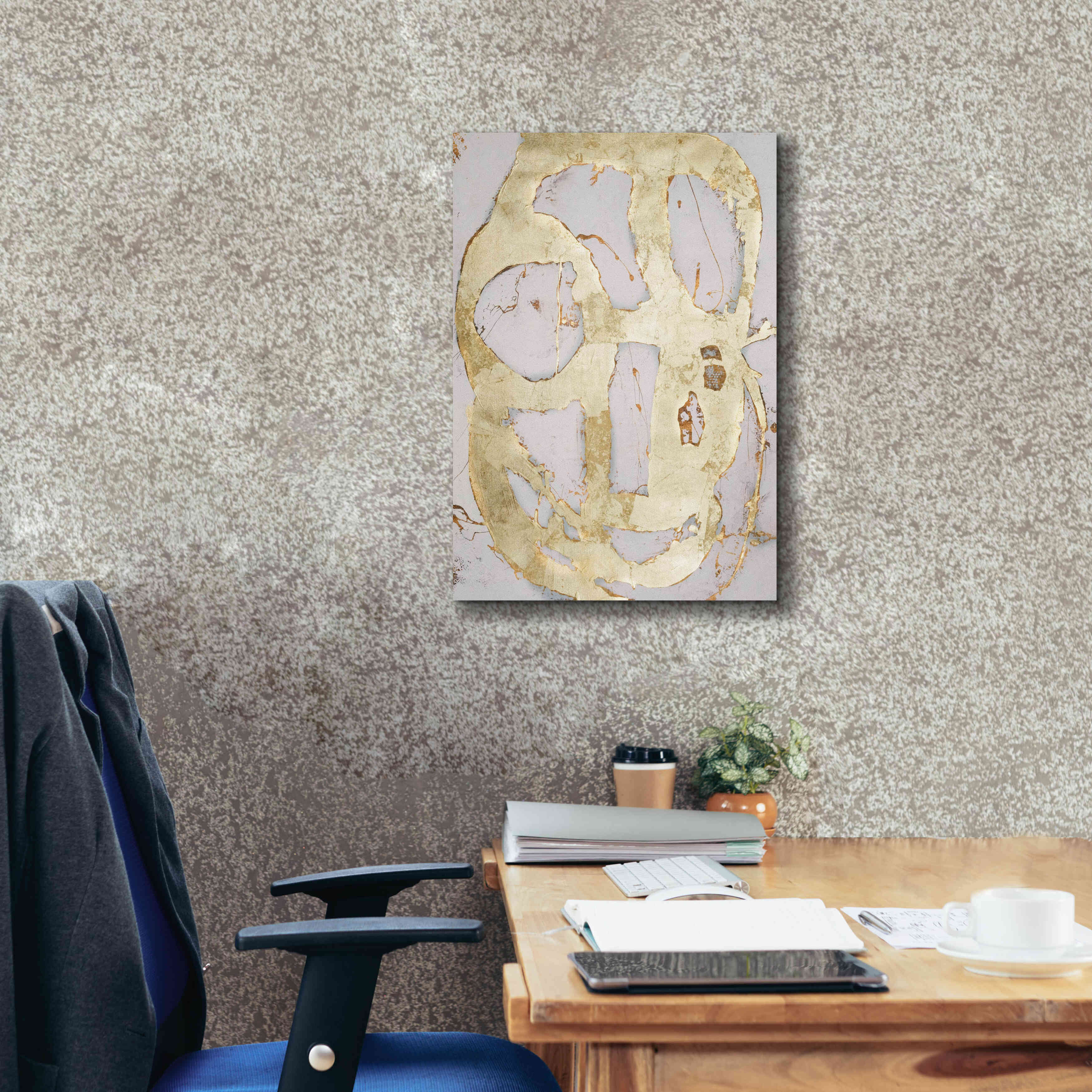 'Ace of Spades in Gold III' by Erin Ashley, Giclee Canvas Wall Art,18 x 26