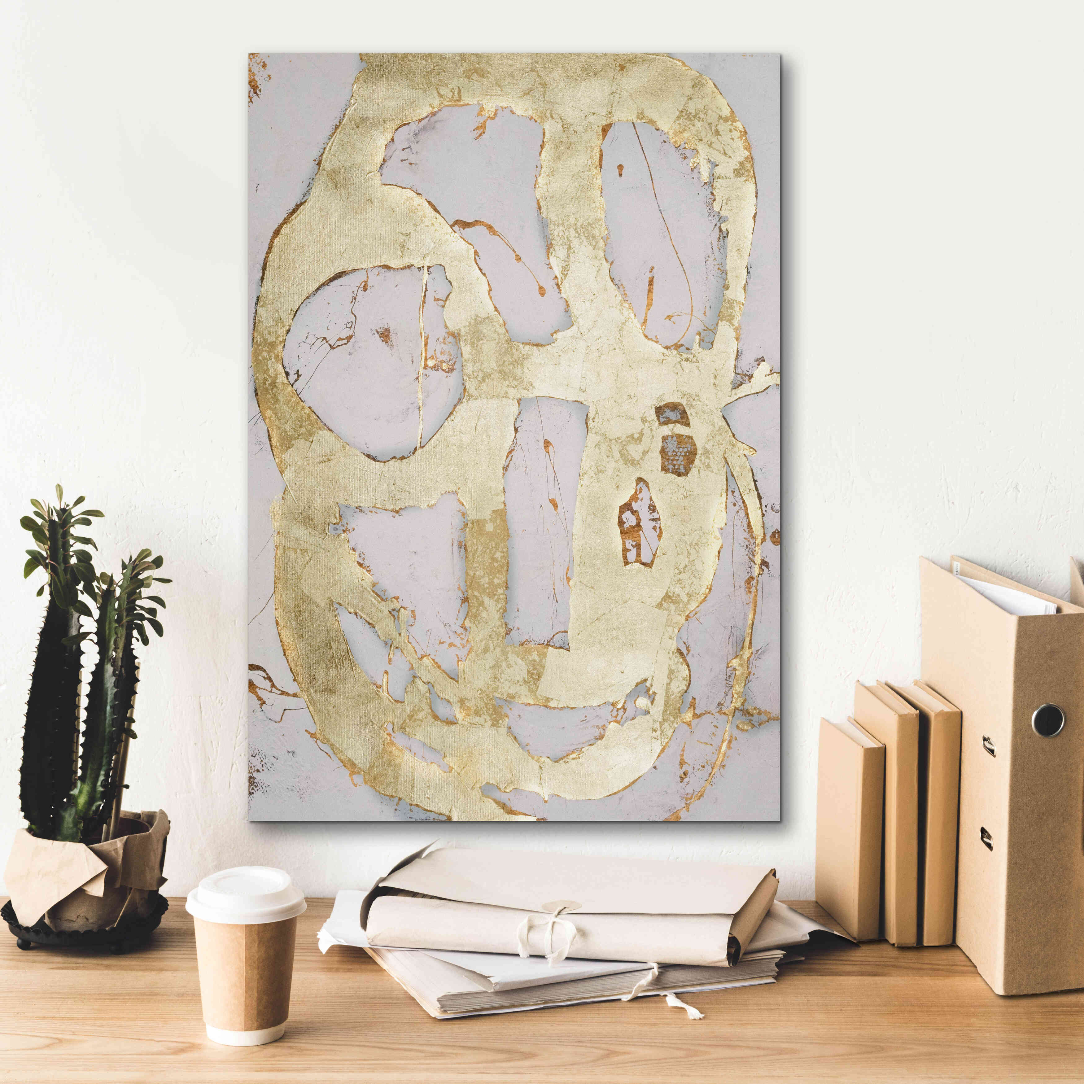 'Ace of Spades in Gold III' by Erin Ashley, Giclee Canvas Wall Art,18 x 26