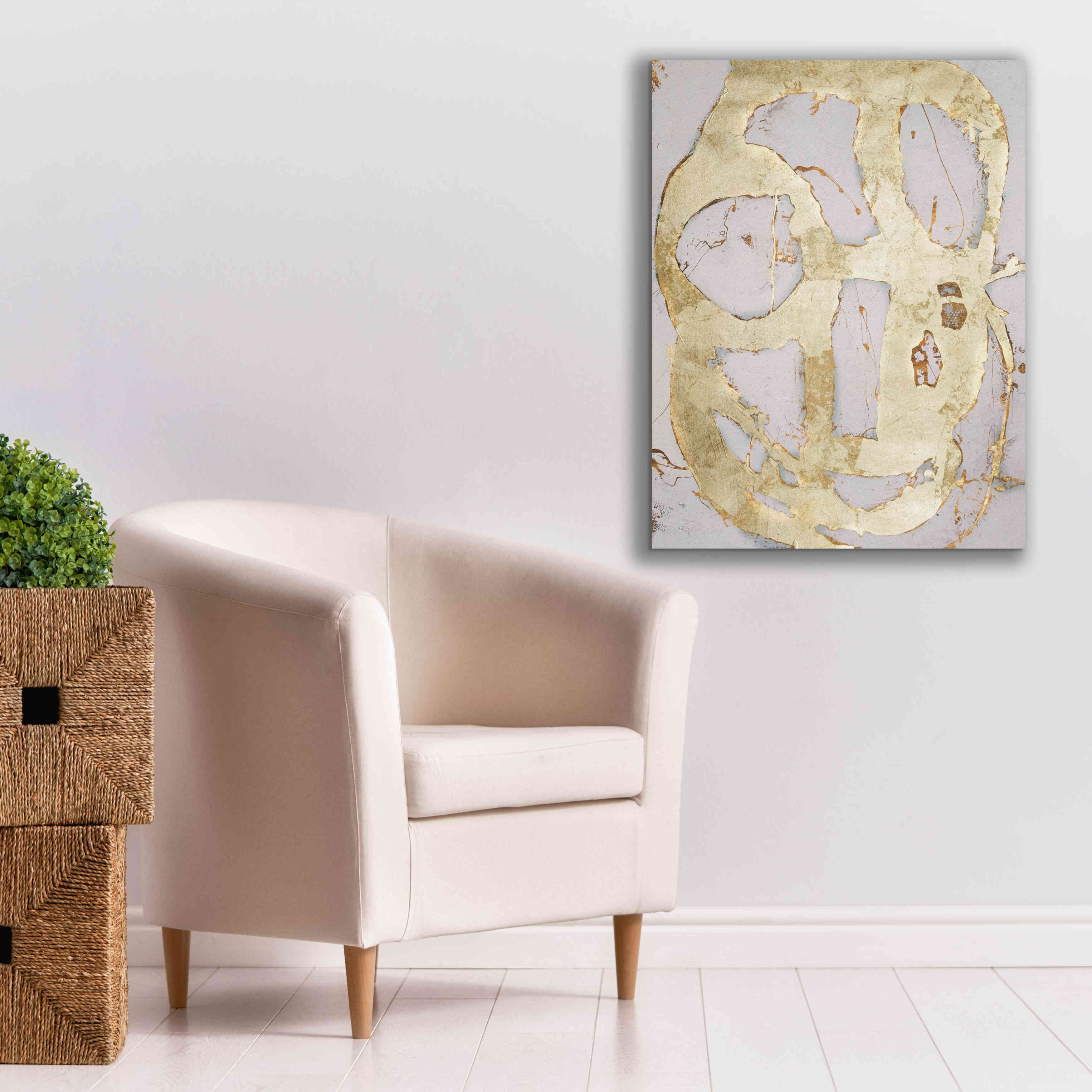 'Ace of Spades in Gold III' by Erin Ashley, Giclee Canvas Wall Art,26 x 34