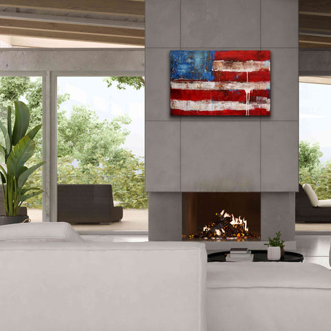 Image of 'Ashley American Flag' by Erin Ashley, Giclee Canvas Wall Art,40 x 26