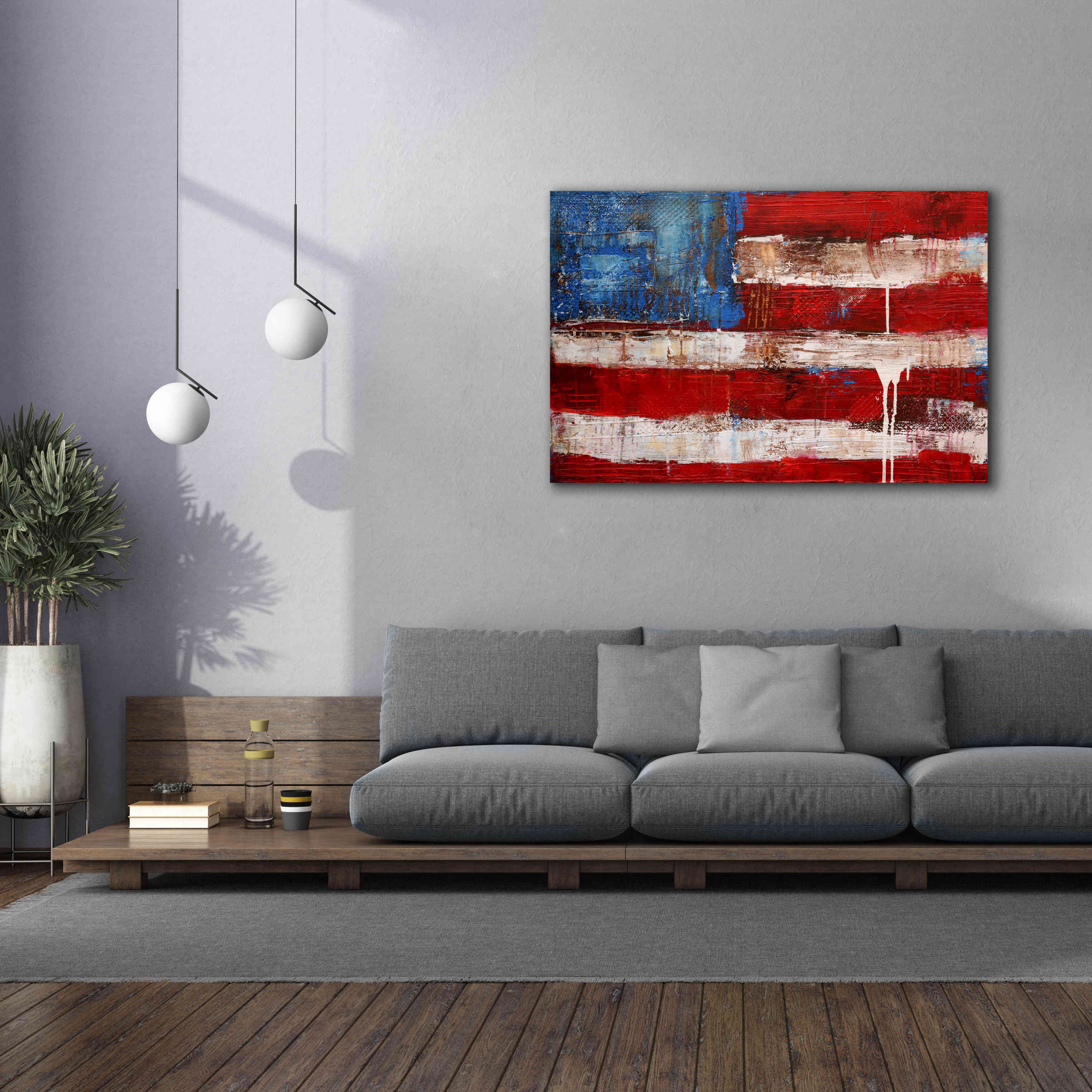 'Ashley American Flag' by Erin Ashley, Giclee Canvas Wall Art,60 x 40