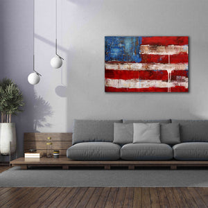 'Ashley American Flag' by Erin Ashley, Giclee Canvas Wall Art,60 x 40