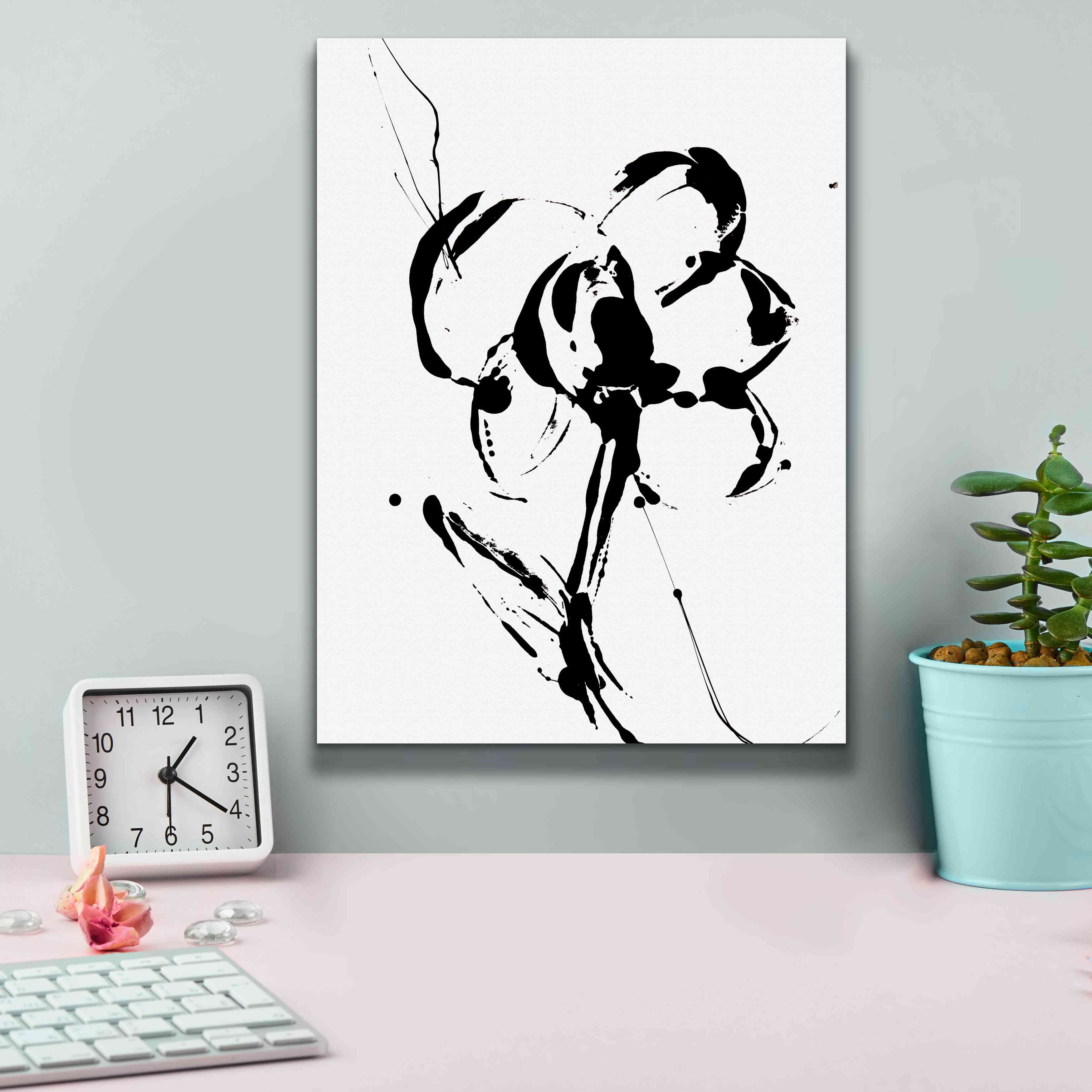 'Flower Squiggle I' by Erin Ashley, Giclee Canvas Wall Art,12 x 16