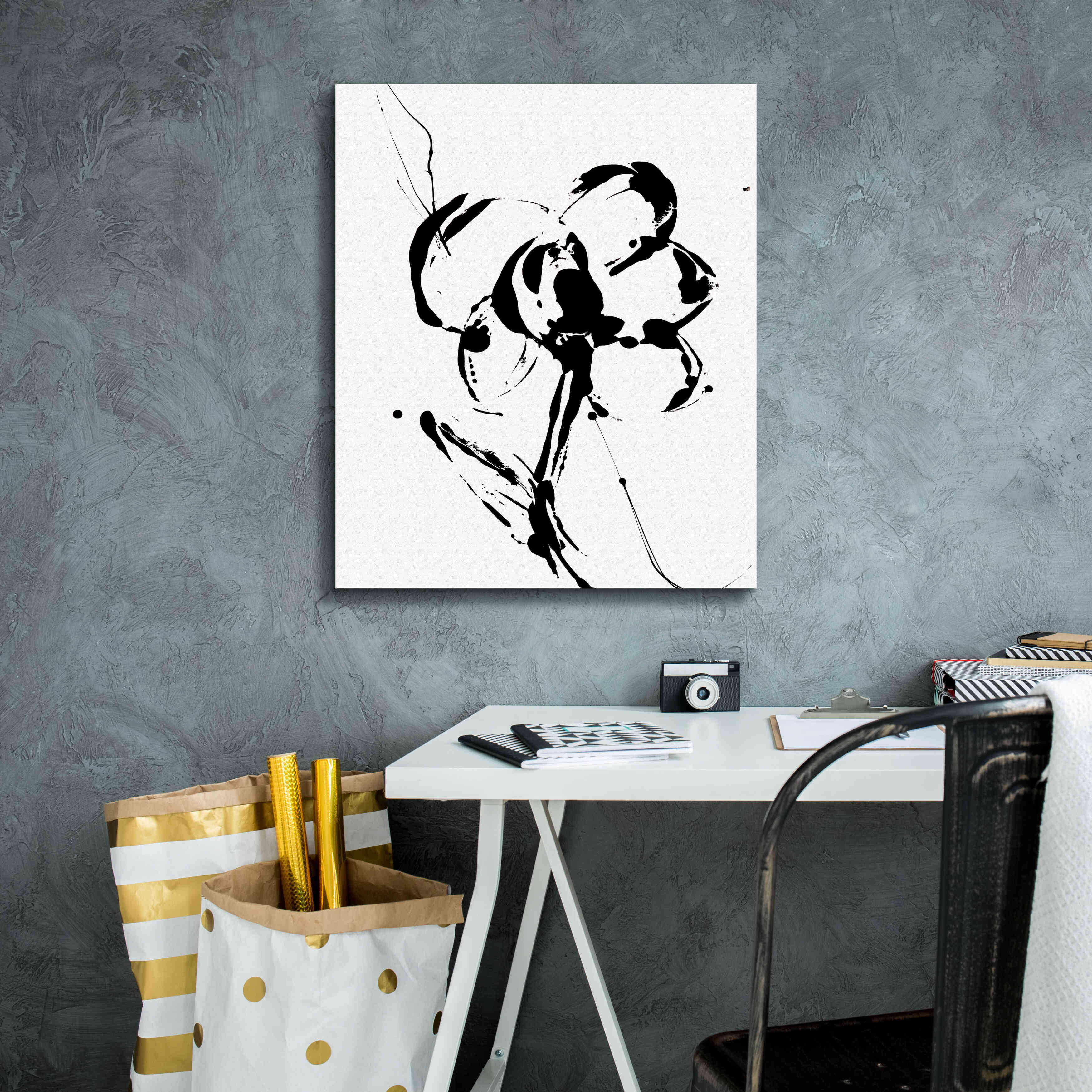 'Flower Squiggle I' by Erin Ashley, Giclee Canvas Wall Art,20 x 24