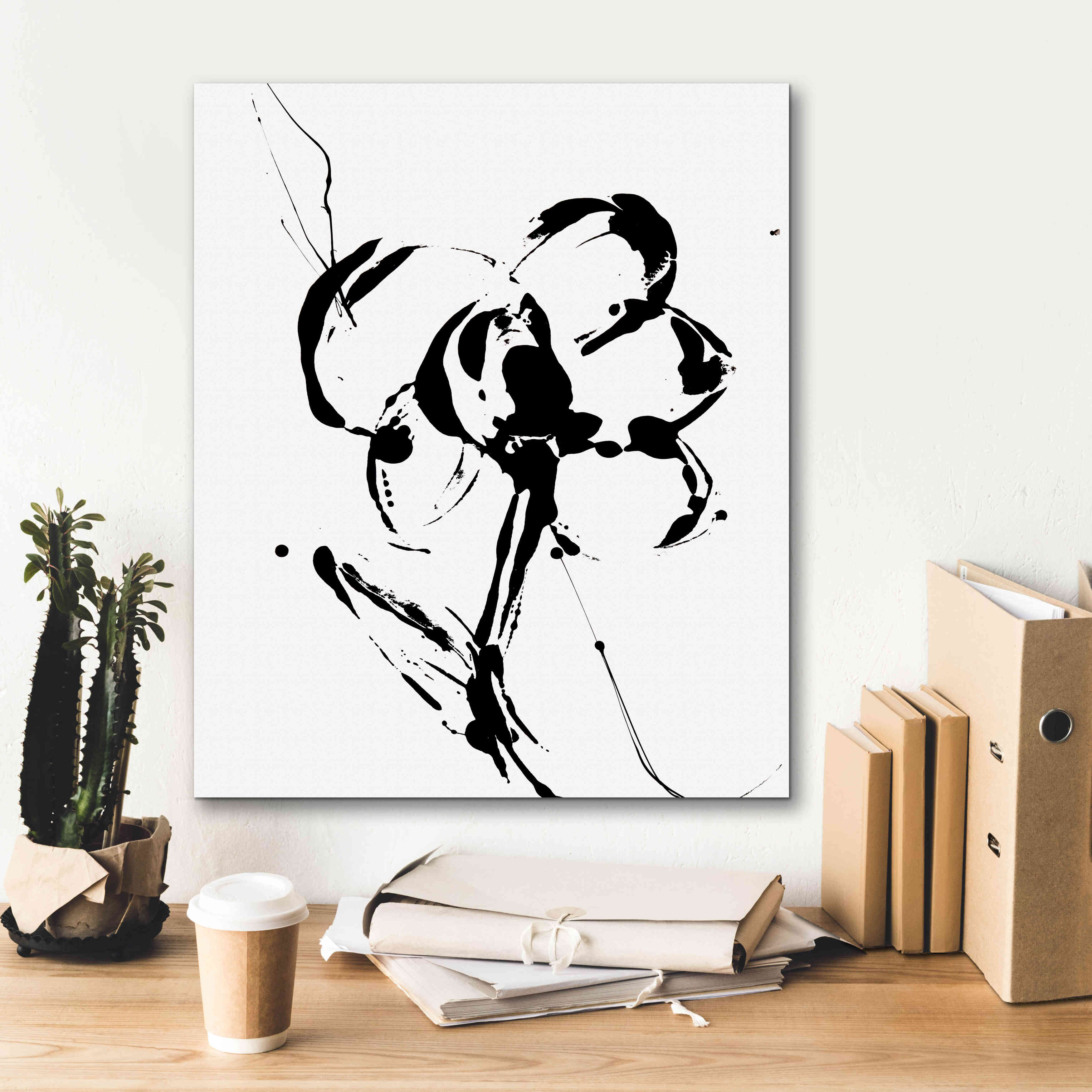 'Flower Squiggle I' by Erin Ashley, Giclee Canvas Wall Art,20 x 24
