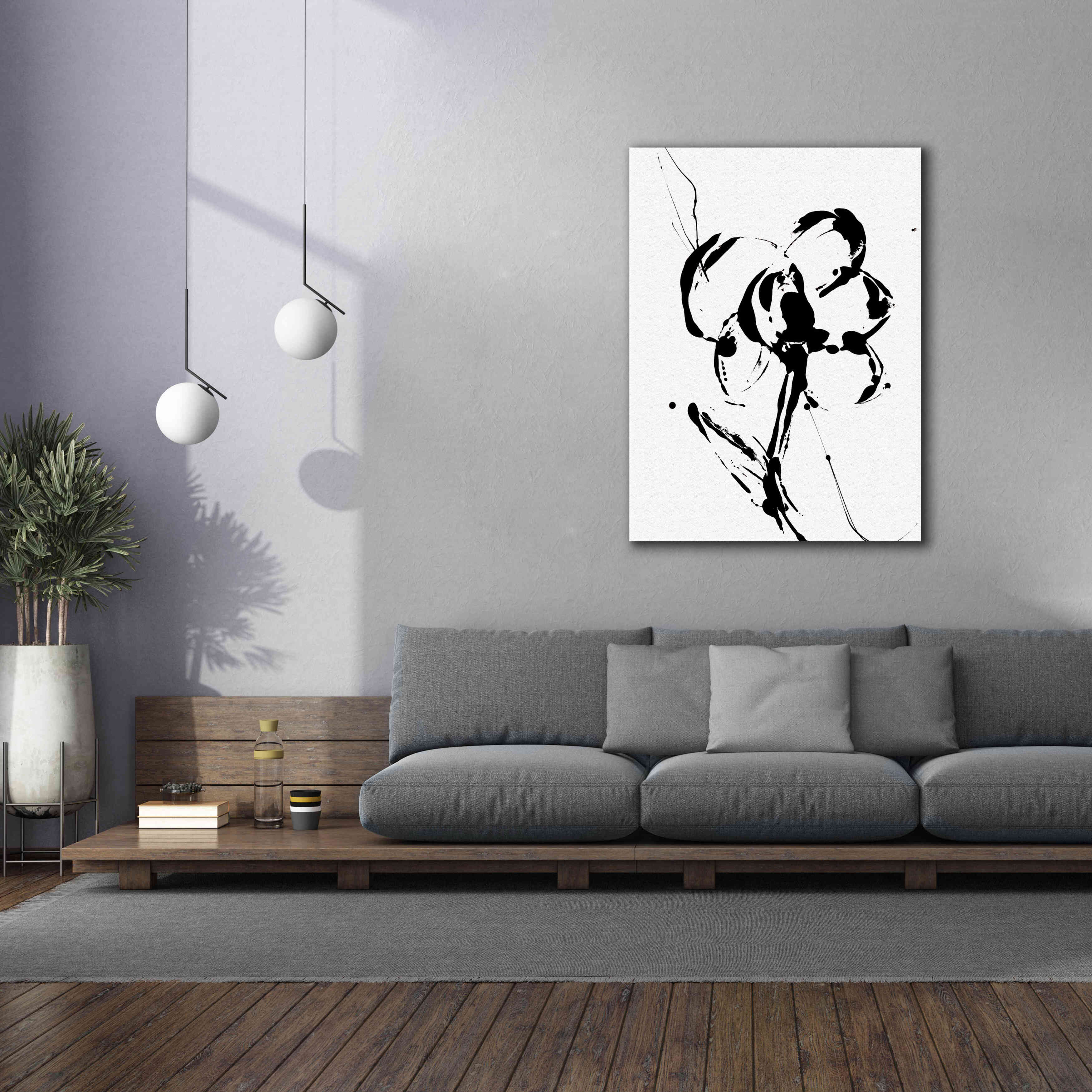 'Flower Squiggle I' by Erin Ashley, Giclee Canvas Wall Art,40 x 54