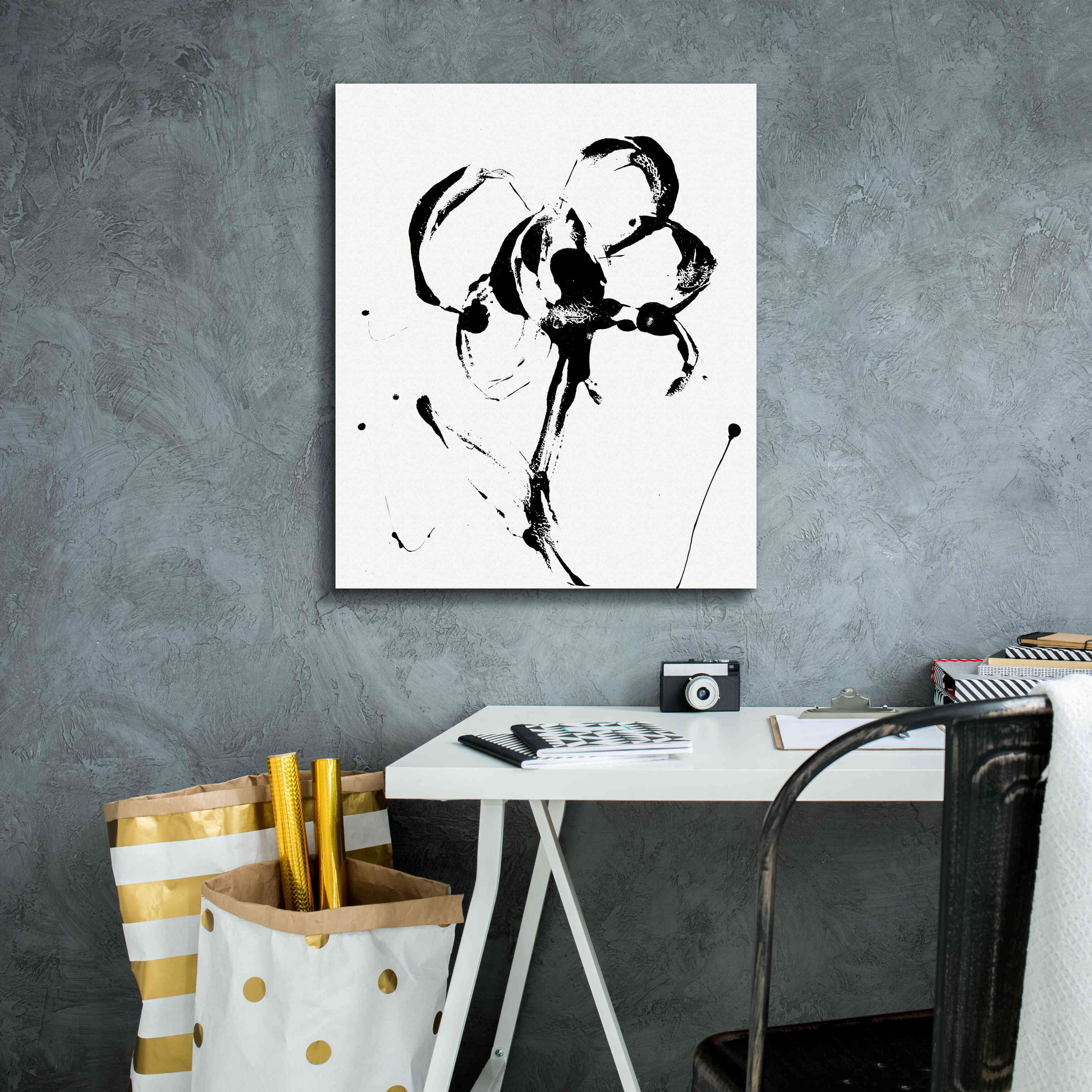 'Flower Squiggle II' by Erin Ashley, Giclee Canvas Wall Art,20 x 24