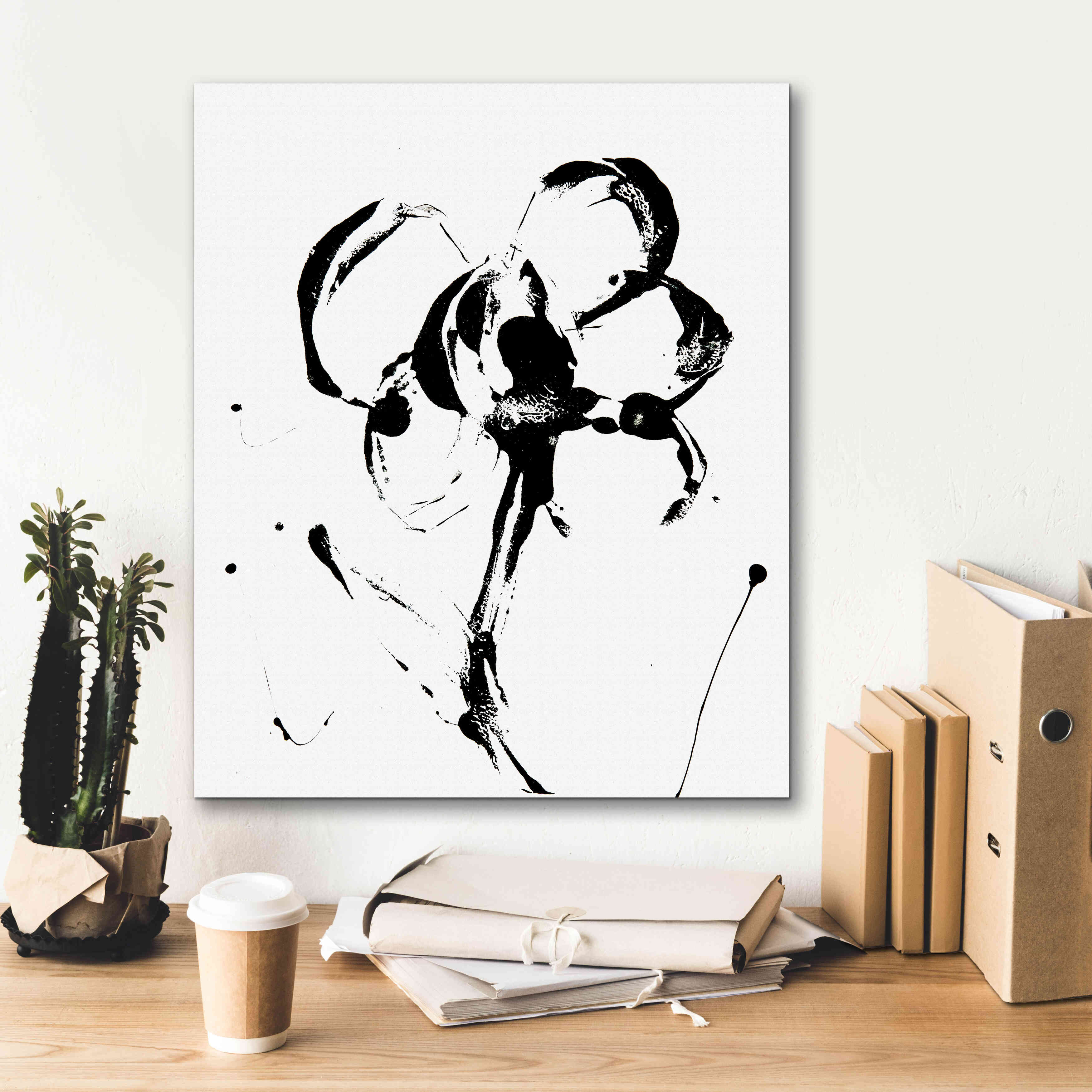 'Flower Squiggle II' by Erin Ashley, Giclee Canvas Wall Art,20 x 24
