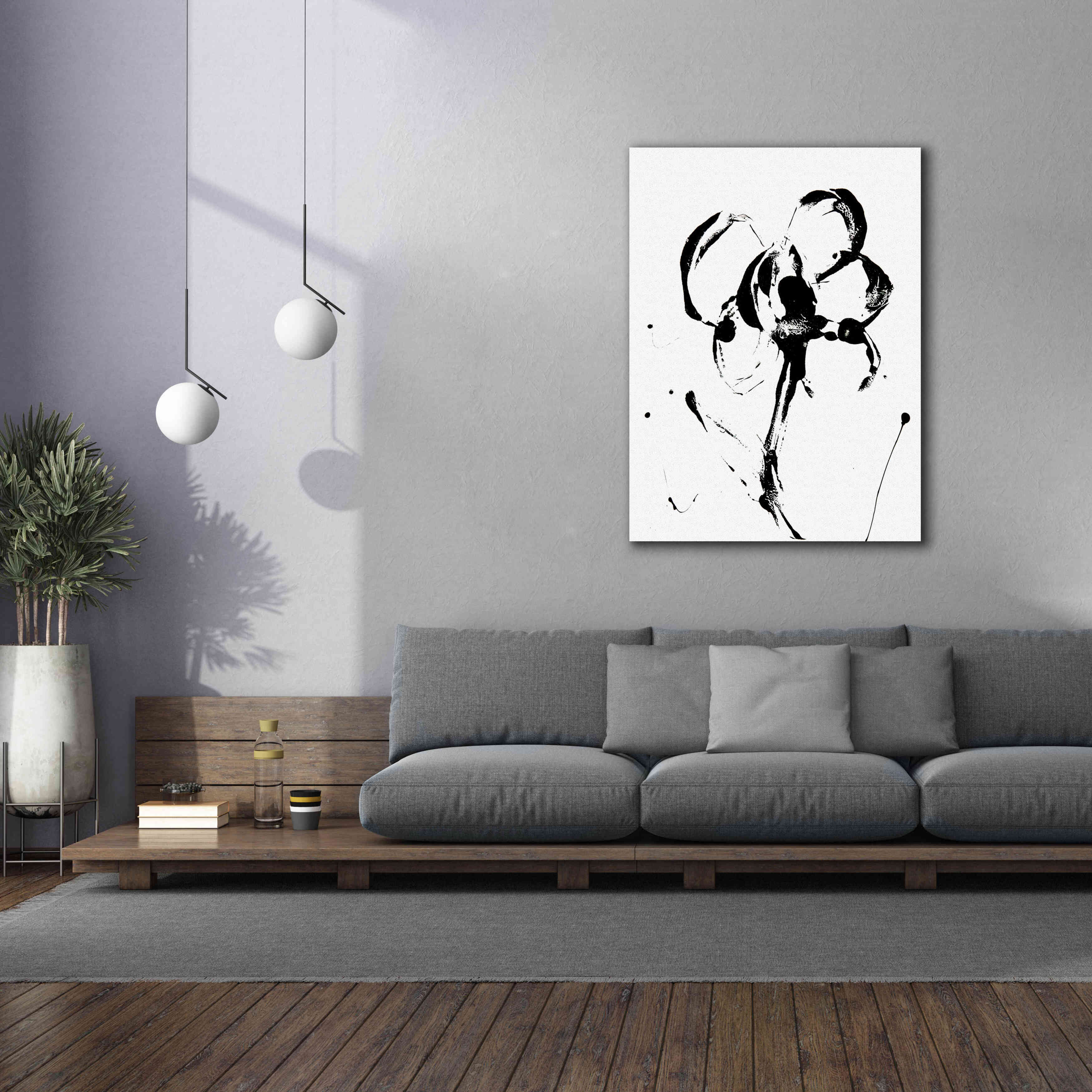 'Flower Squiggle II' by Erin Ashley, Giclee Canvas Wall Art,40 x 54
