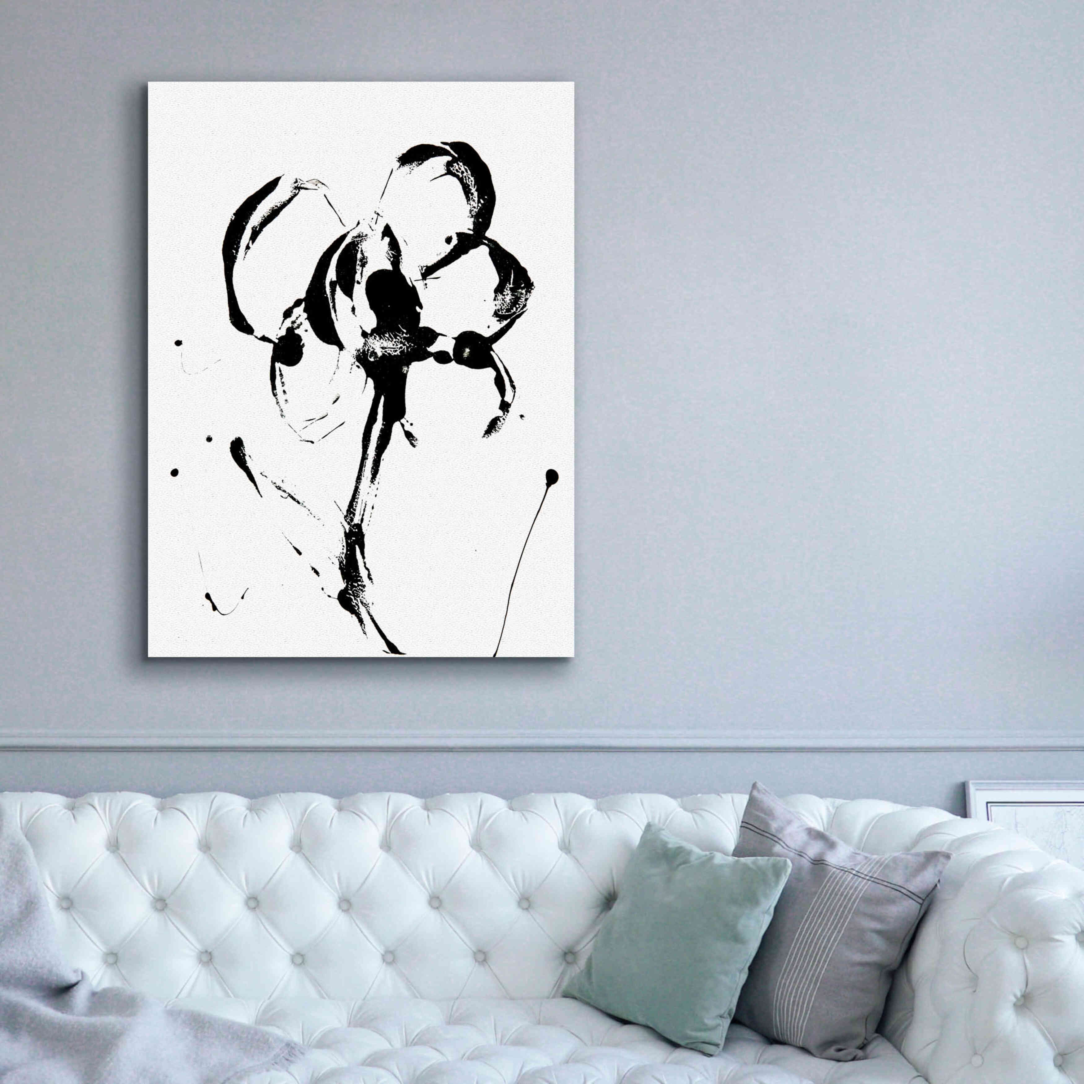 'Flower Squiggle II' by Erin Ashley, Giclee Canvas Wall Art,40 x 54