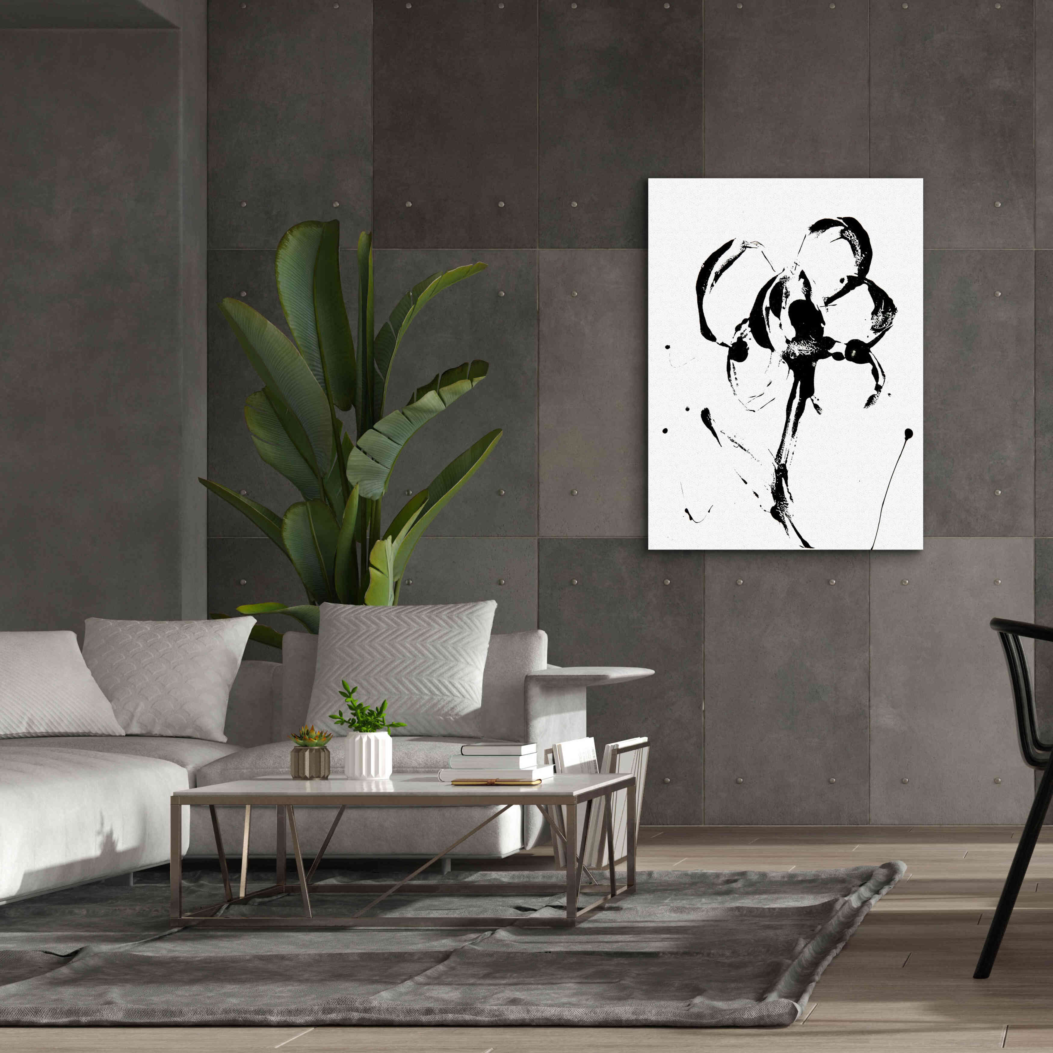 'Flower Squiggle II' by Erin Ashley, Giclee Canvas Wall Art,40 x 54