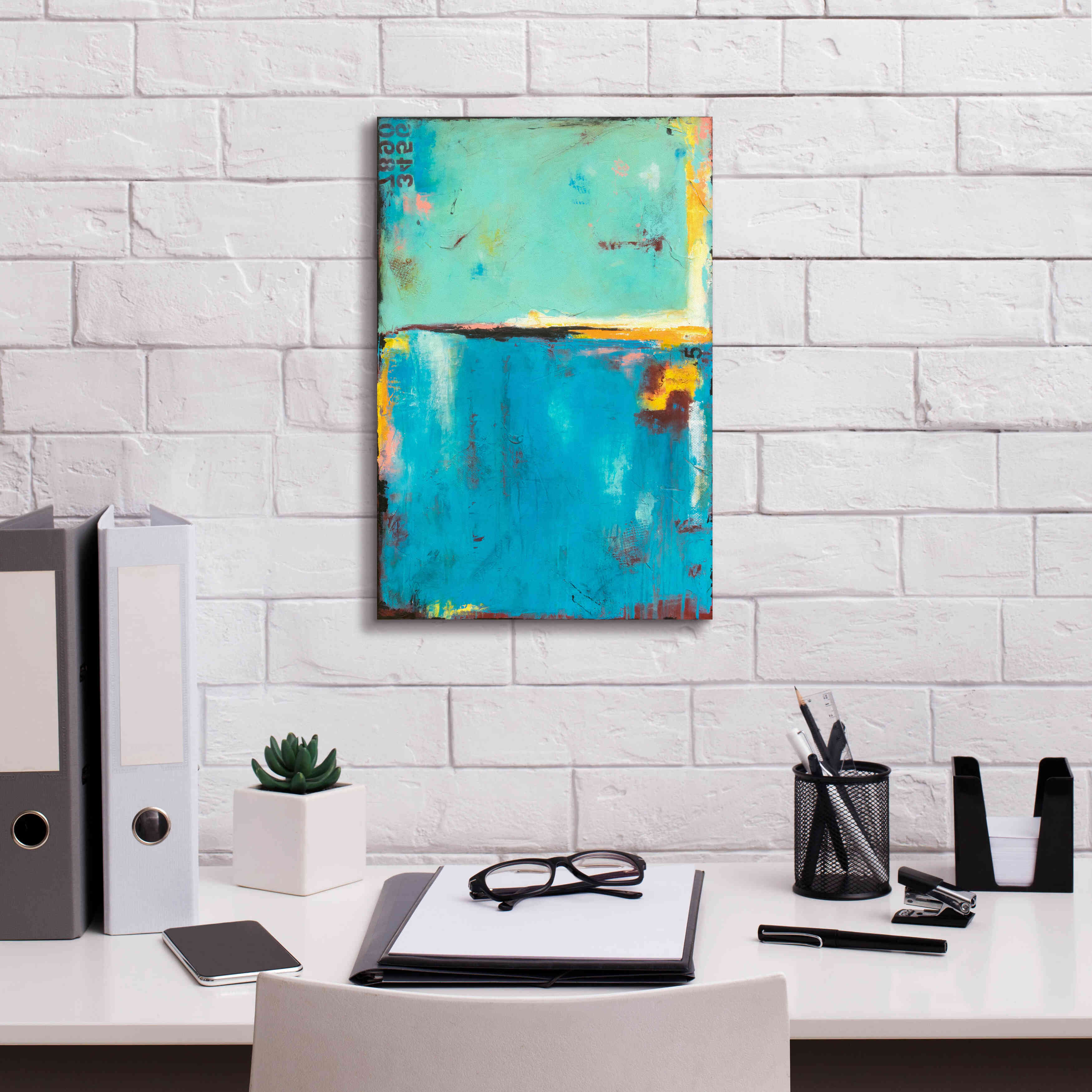 'Matchbox Blue 55' by Erin Ashley, Giclee Canvas Wall Art,12 x 18
