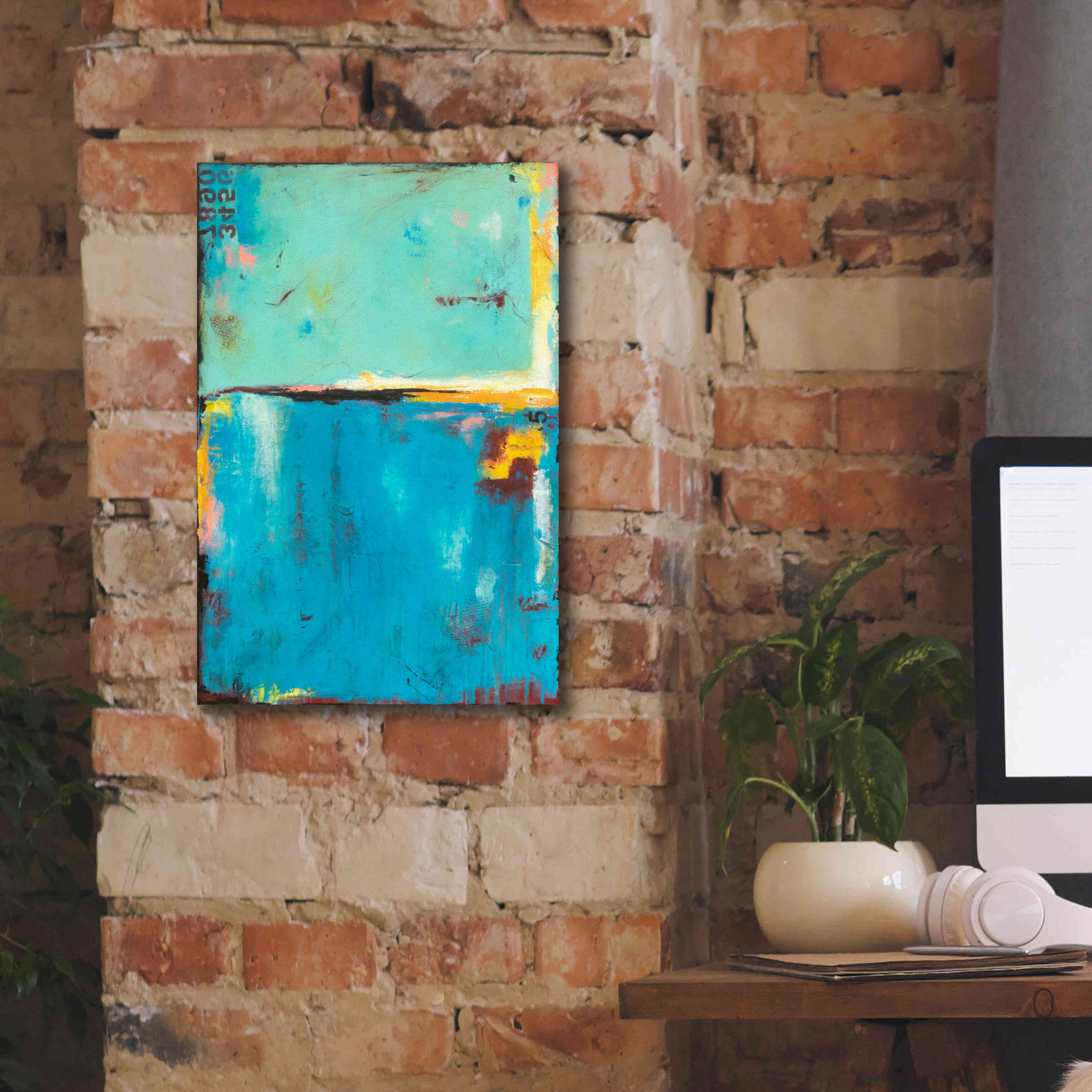 'Matchbox Blue 55' by Erin Ashley, Giclee Canvas Wall Art,12 x 18