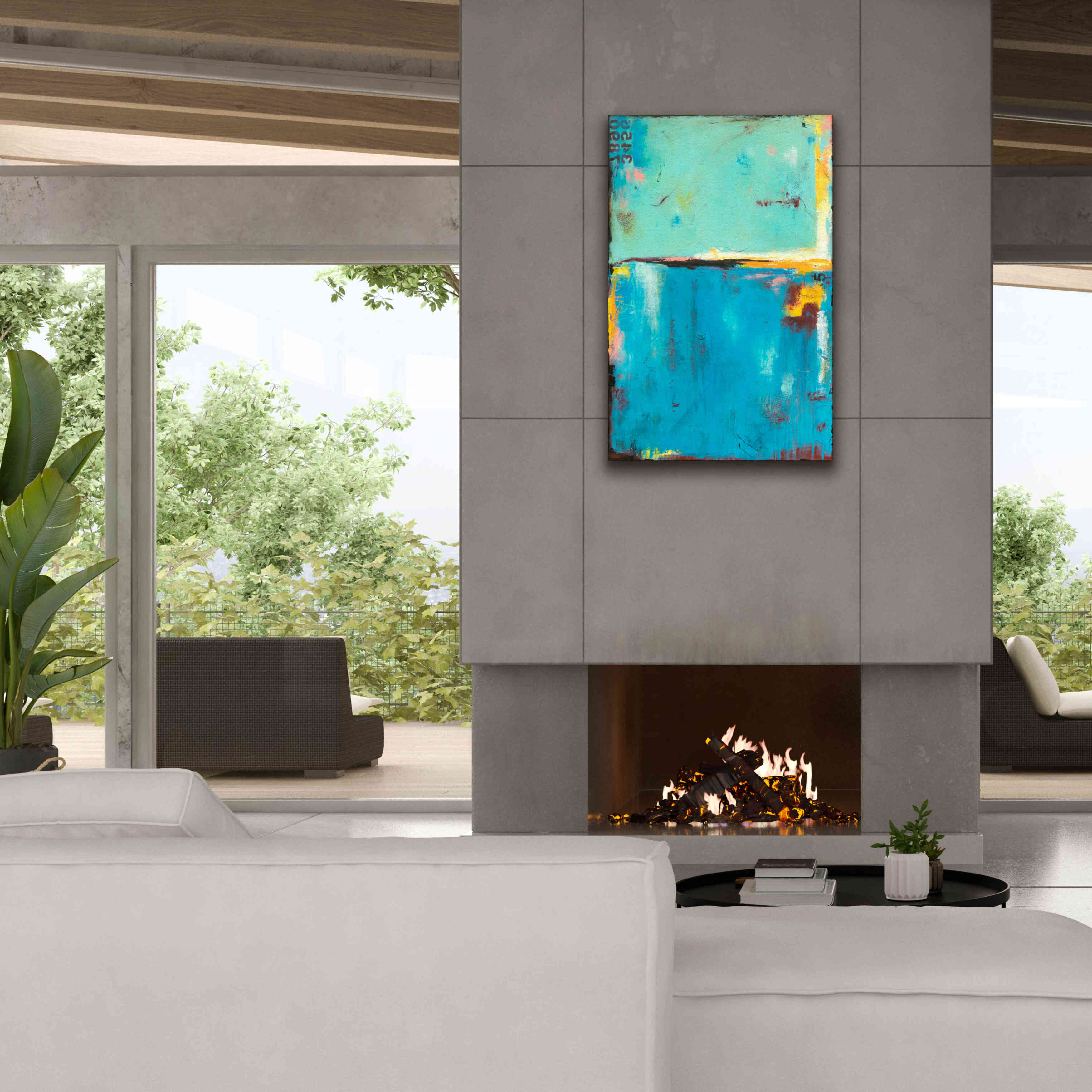'Matchbox Blue 55' by Erin Ashley, Giclee Canvas Wall Art,26 x 40