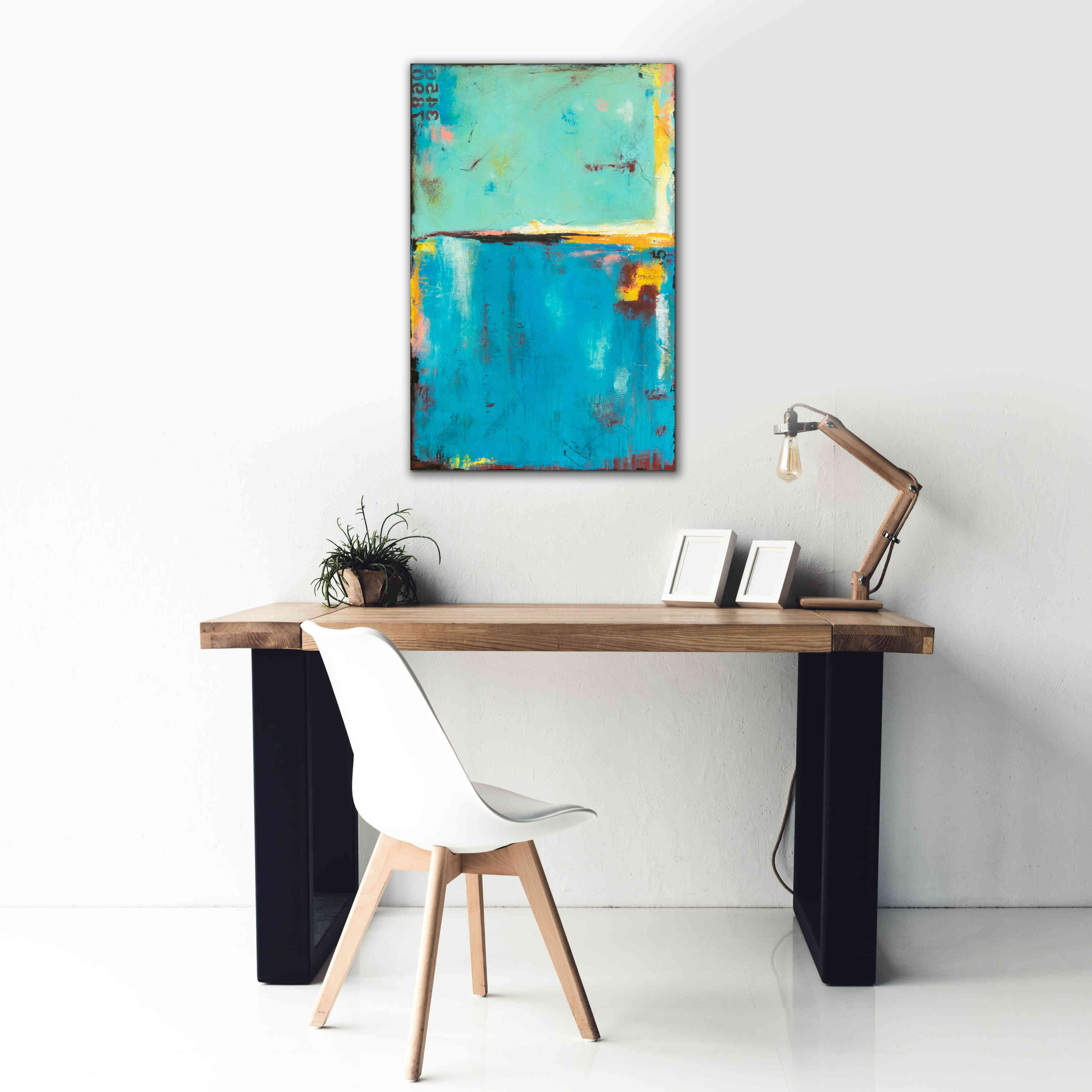 'Matchbox Blue 55' by Erin Ashley, Giclee Canvas Wall Art,26 x 40