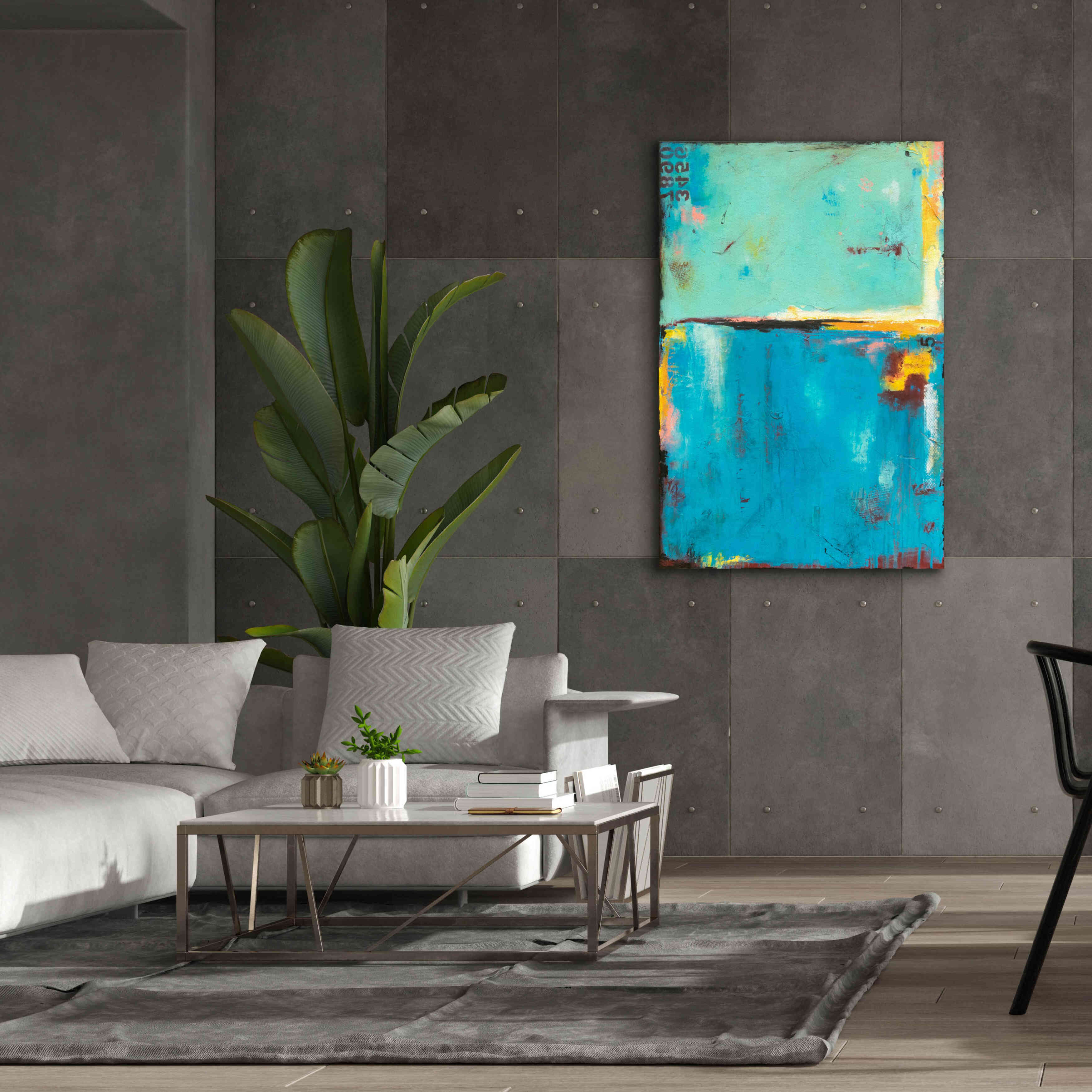 'Matchbox Blue 55' by Erin Ashley, Giclee Canvas Wall Art,40 x 60