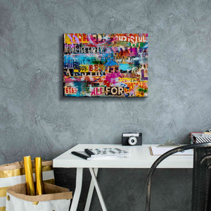'Metromix Luv I' by Erin Ashley, Giclee Canvas Wall Art,16 x 12