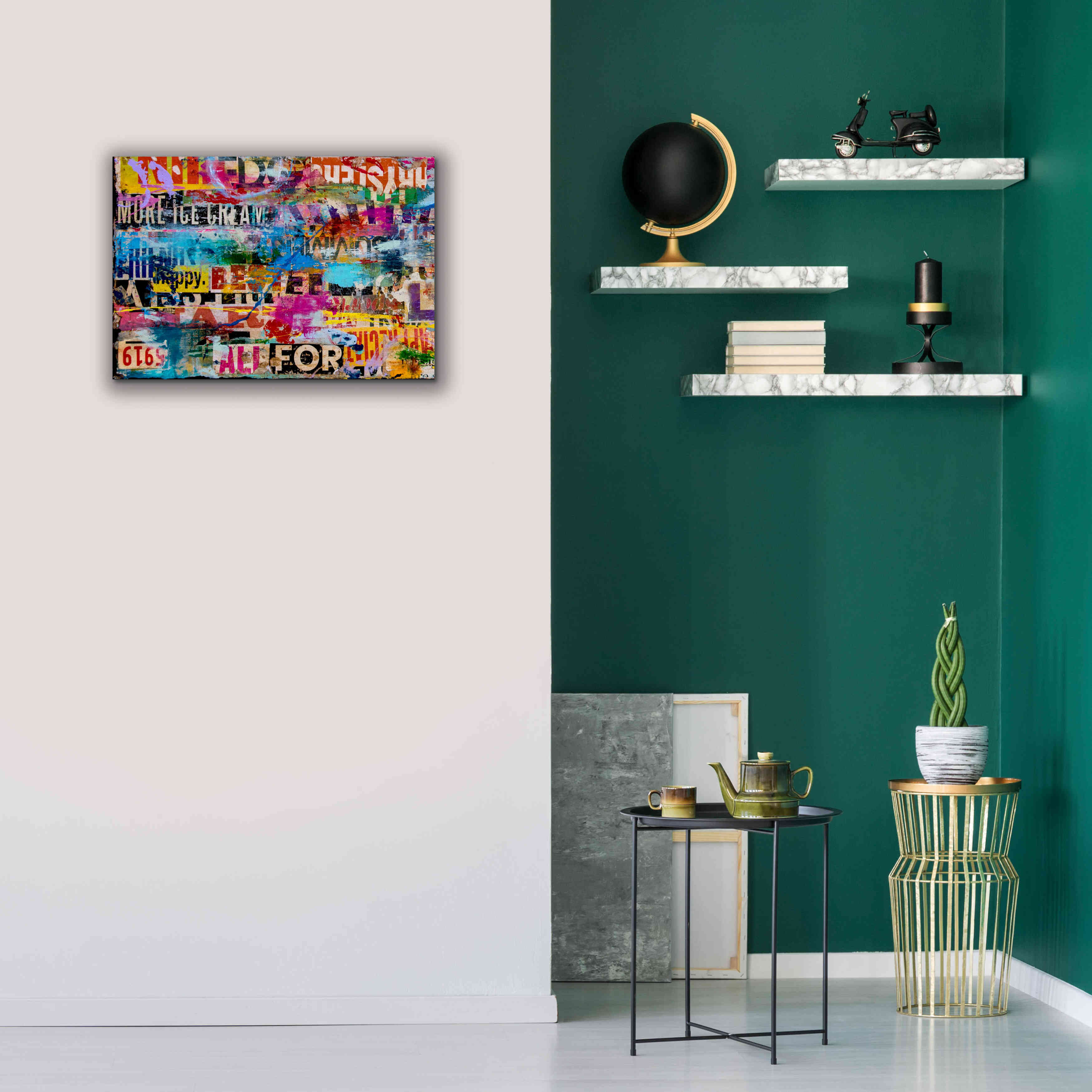 'Metromix Luv I' by Erin Ashley, Giclee Canvas Wall Art,26 x 18