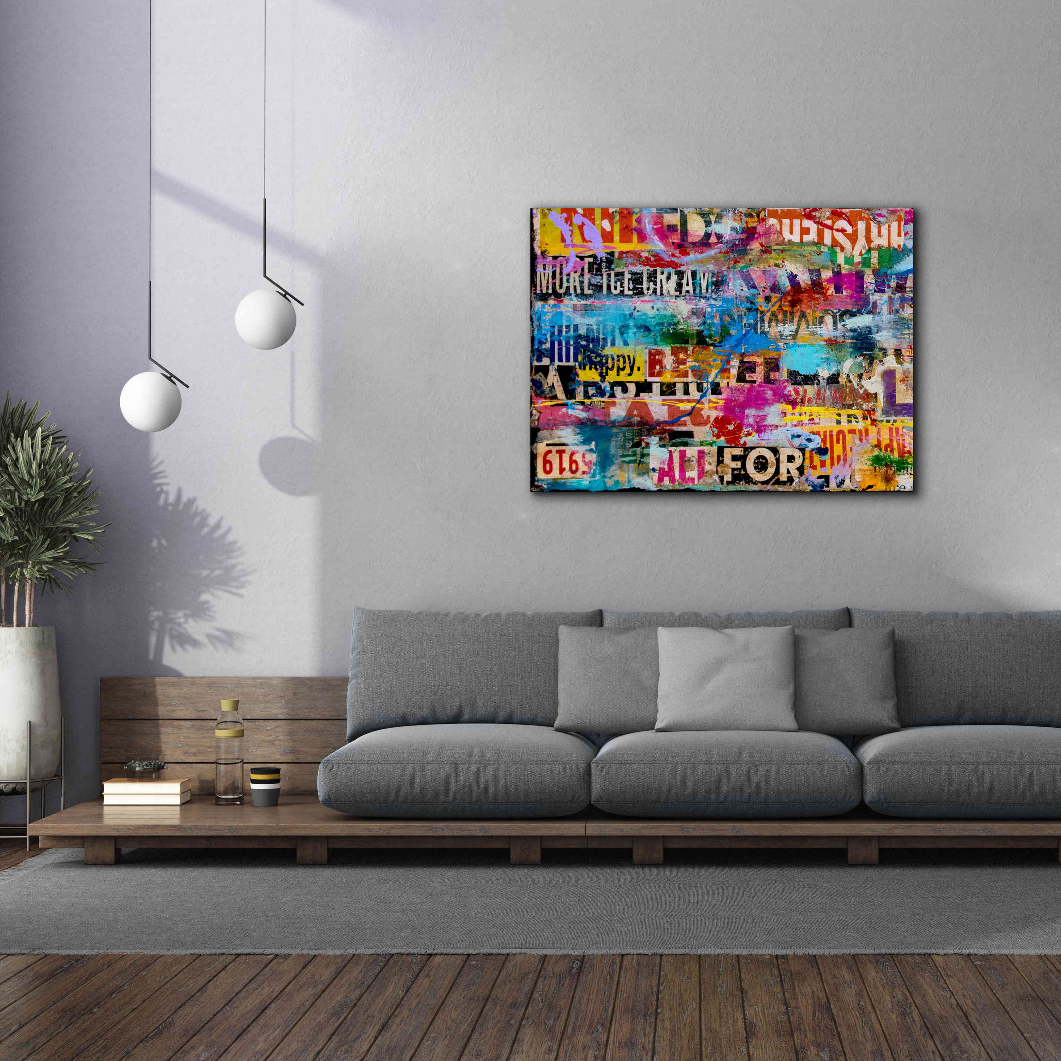 'Metromix Luv I' by Erin Ashley, Giclee Canvas Wall Art,54 x 40