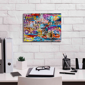 'Metromix Luv II' by Erin Ashley, Giclee Canvas Wall Art,16 x 12