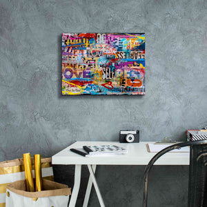 'Metromix Luv II' by Erin Ashley, Giclee Canvas Wall Art,16 x 12