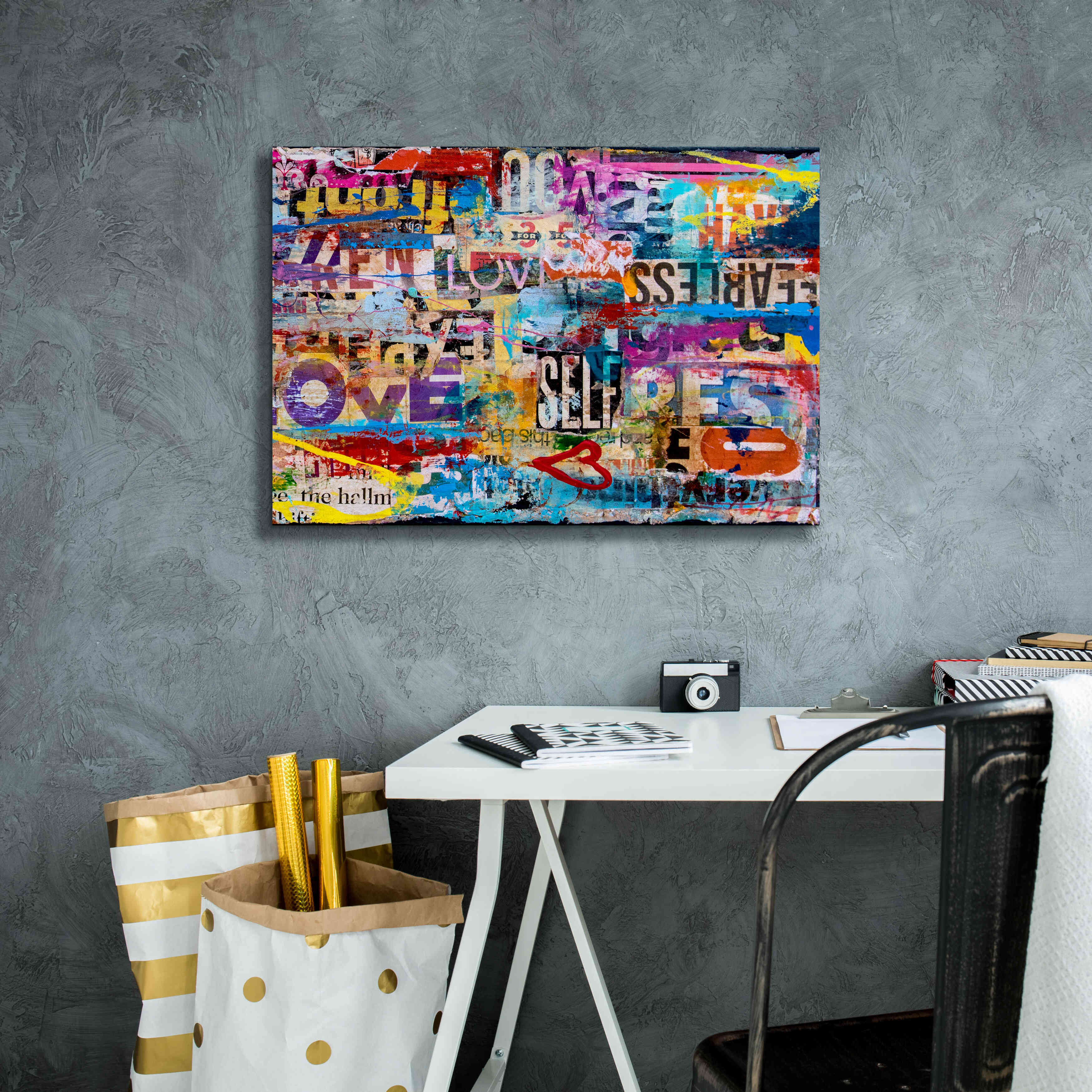 'Metromix Luv II' by Erin Ashley, Giclee Canvas Wall Art,26 x 18