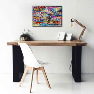 'Metromix Luv II' by Erin Ashley, Giclee Canvas Wall Art,26 x 18