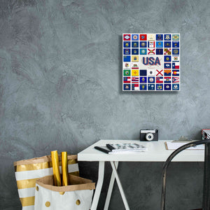 'USA' by Irena Orlov, Giclee Canvas Wall Art,12 x 12