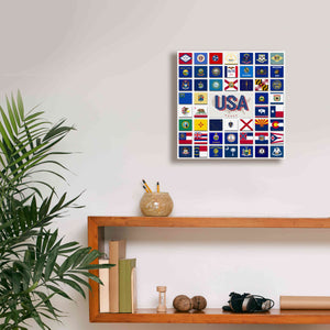 'USA' by Irena Orlov, Giclee Canvas Wall Art,12 x 12