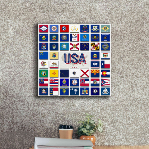 Image of 'USA' by Irena Orlov, Giclee Canvas Wall Art,18 x 18