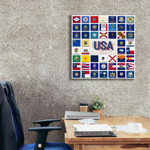 'USA' by Irena Orlov, Giclee Canvas Wall Art,26 x 26