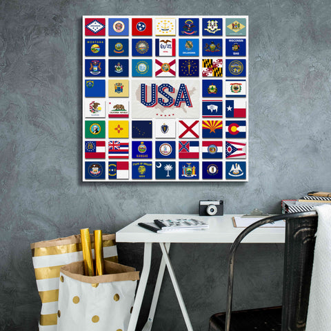 Image of 'USA' by Irena Orlov, Giclee Canvas Wall Art,26 x 26