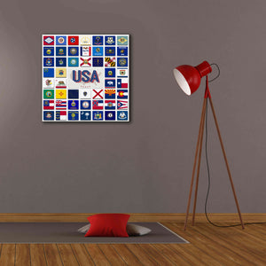 'USA' by Irena Orlov, Giclee Canvas Wall Art,26 x 26