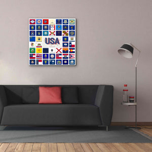 'USA' by Irena Orlov, Giclee Canvas Wall Art,37 x 37