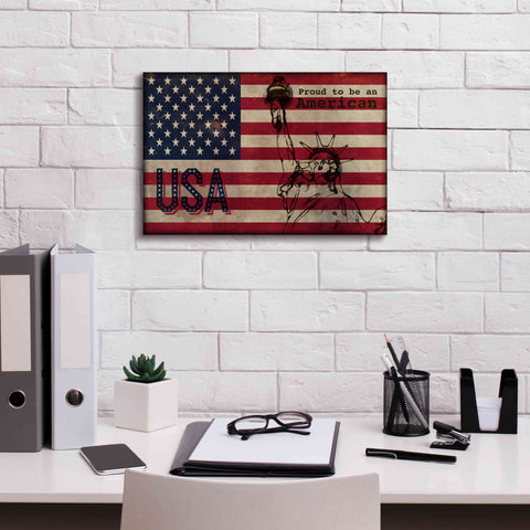 Image of '2 Proud to be an American' by Irena Orlov, Giclee Canvas Wall Art,18 x 12