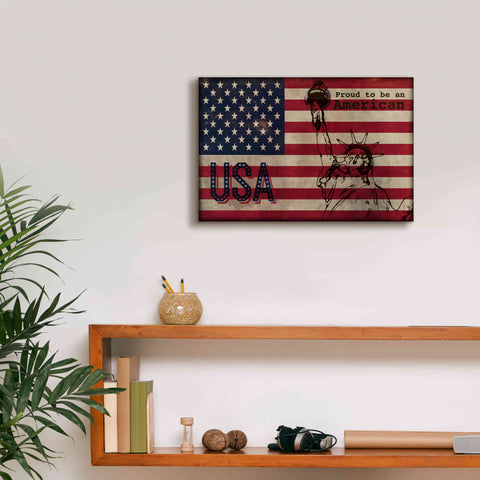 Image of '2 Proud to be an American' by Irena Orlov, Giclee Canvas Wall Art,18 x 12