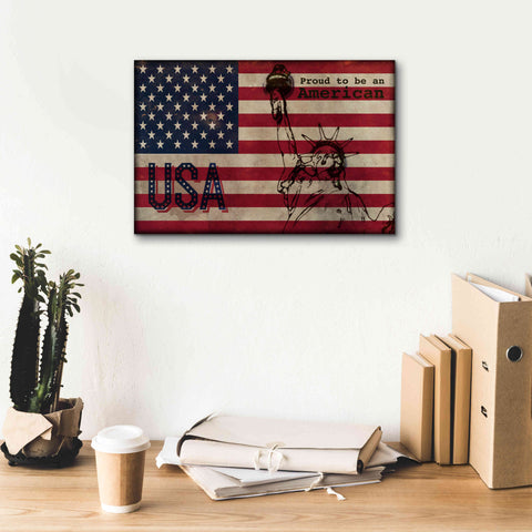 Image of '2 Proud to be an American' by Irena Orlov, Giclee Canvas Wall Art,18 x 12