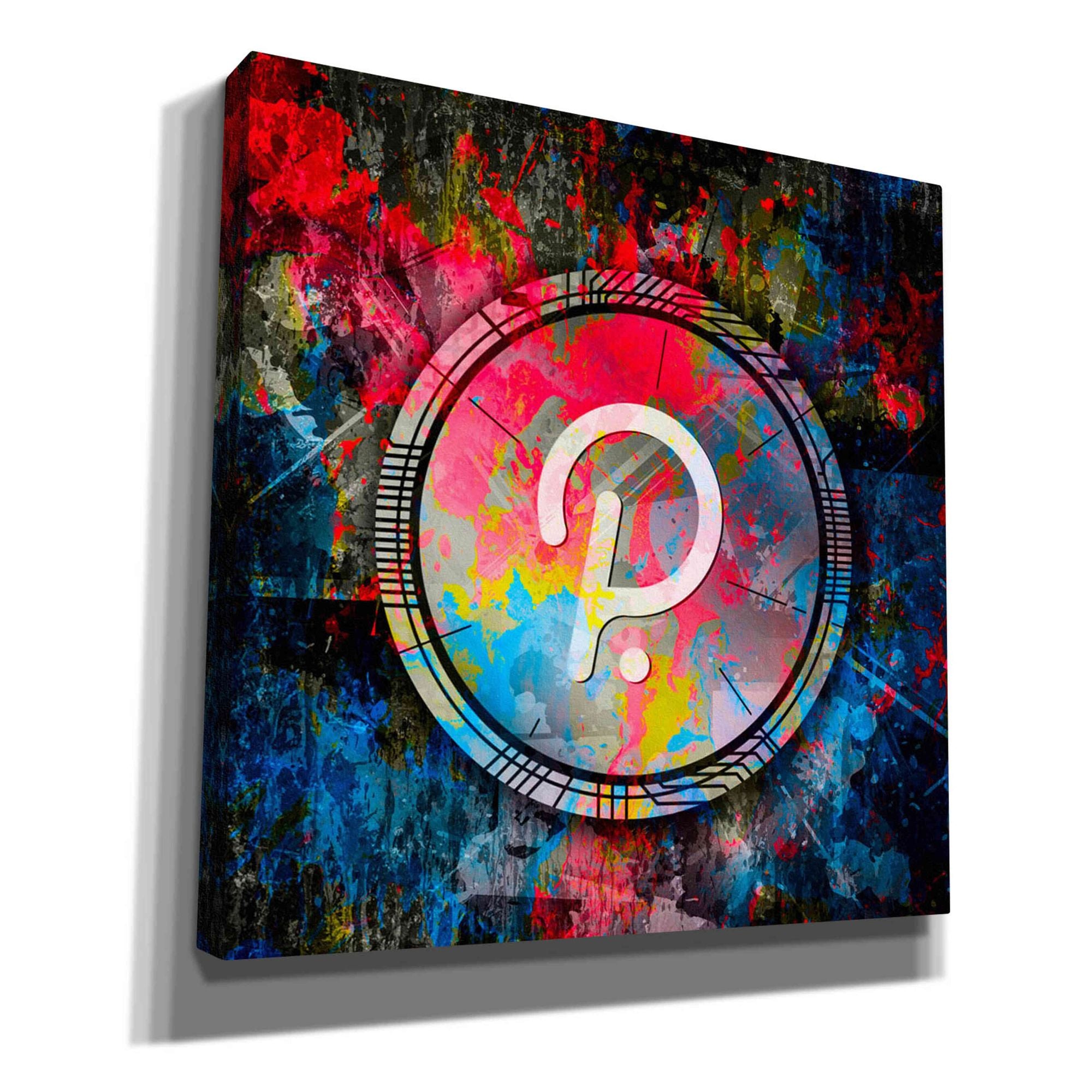 'DOT Polkadot Crypto Coin,' Canvas Wall Art