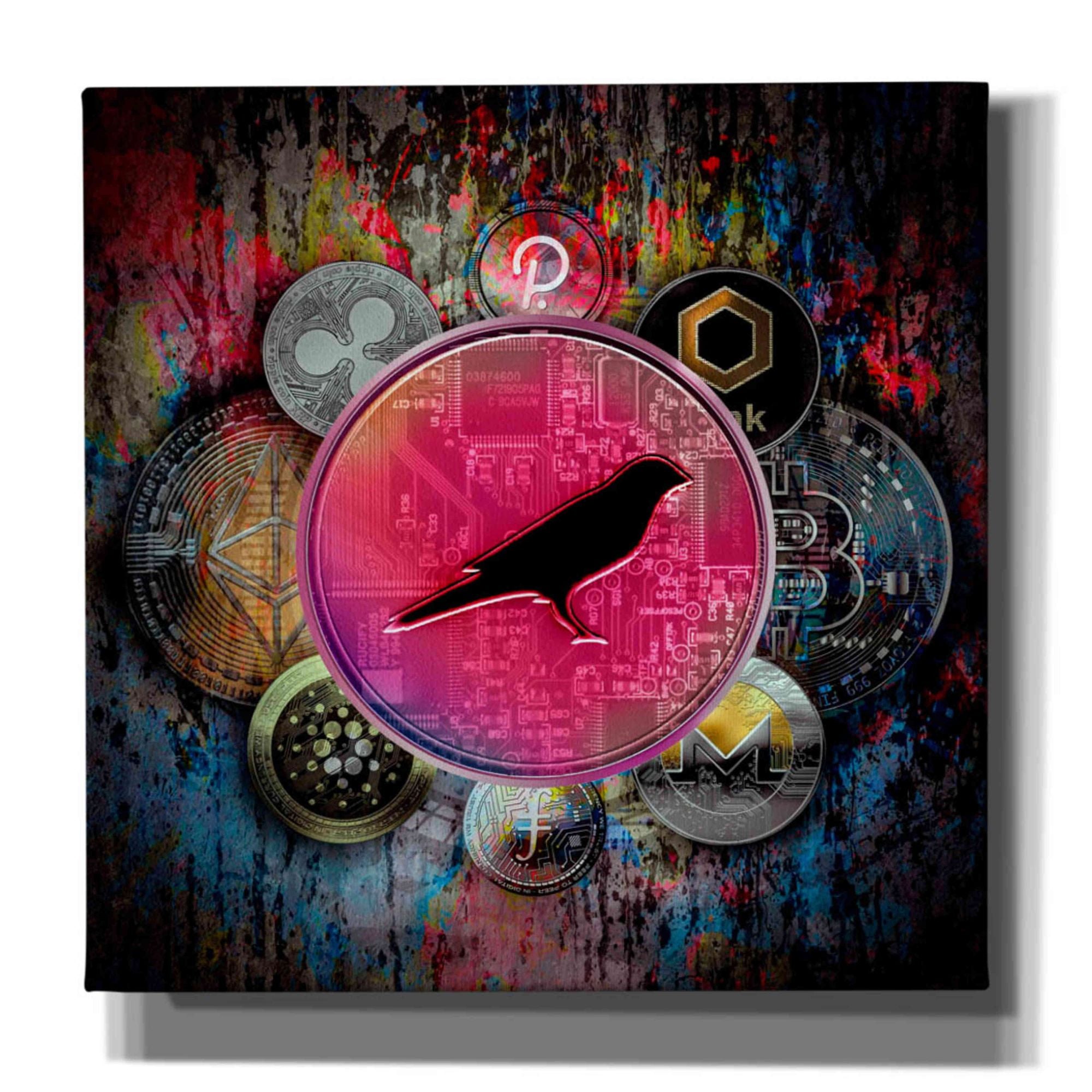'KSM Crypto-Kusama Coin,' by Portfolio, Canvas Wall Art